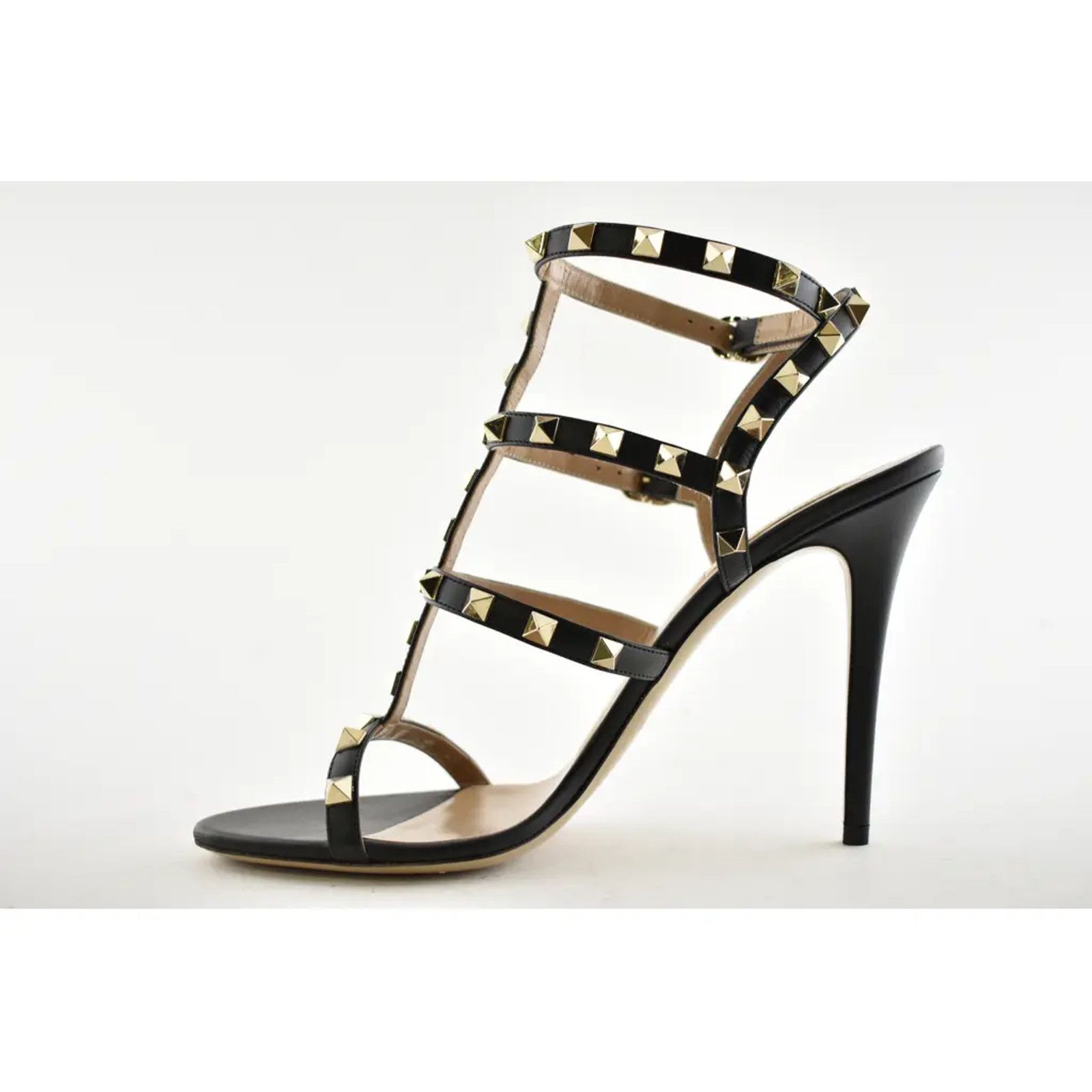 Valentino Rockstud 105 Stud Caged Ankle Strap Sandal Heel Pump 40 Size US 10 / IT 40 - 9 Thumbnail