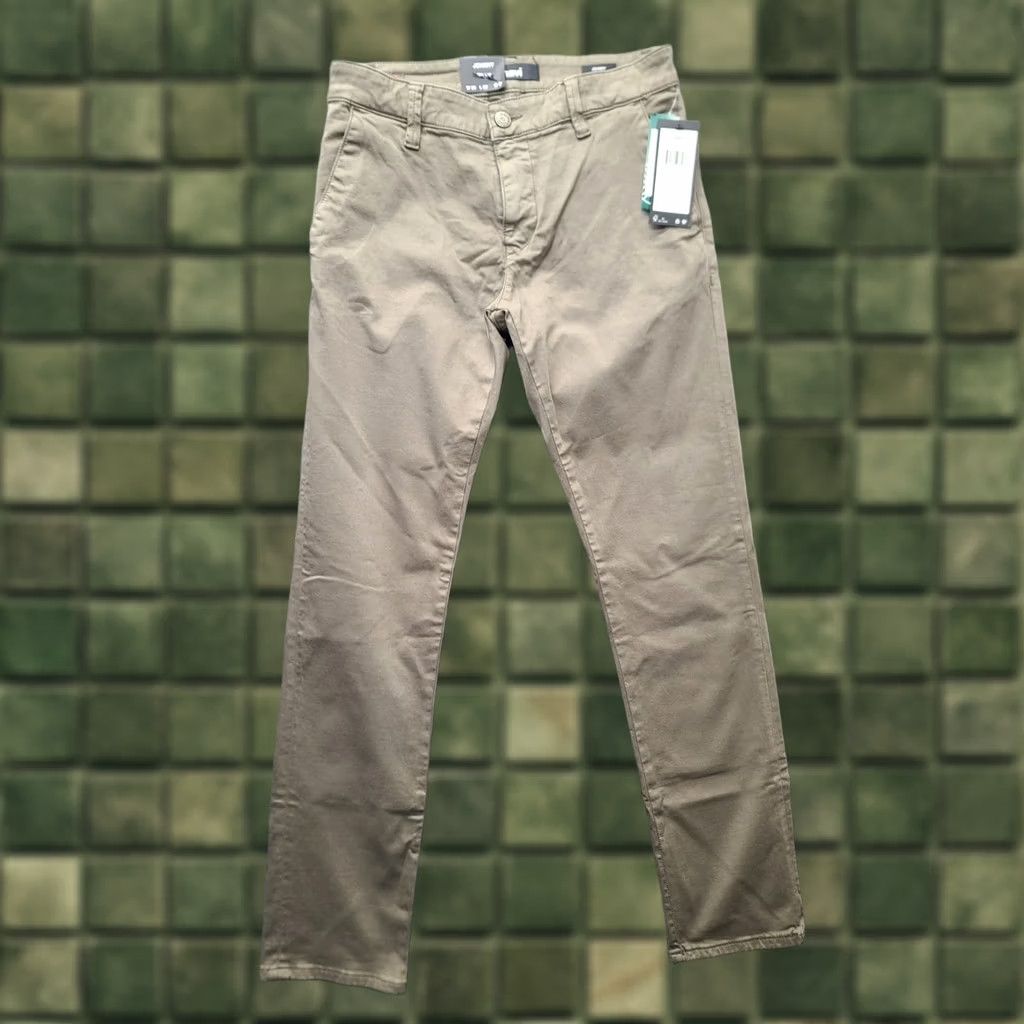Mavi Mavi Pants Mens 29x32 Johnny Slim Fit Tapered Leg Stretch Preppy Twill Green Size US 29 - 1 Thumbnail