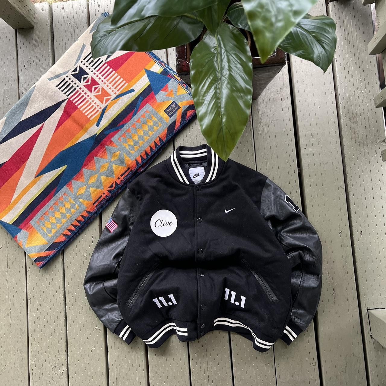 Nike Nike Authentics Varsity Jacket Wool Leather Men's Size L Size US L / EU 52-54 / 3 - 1 Thumbnail
