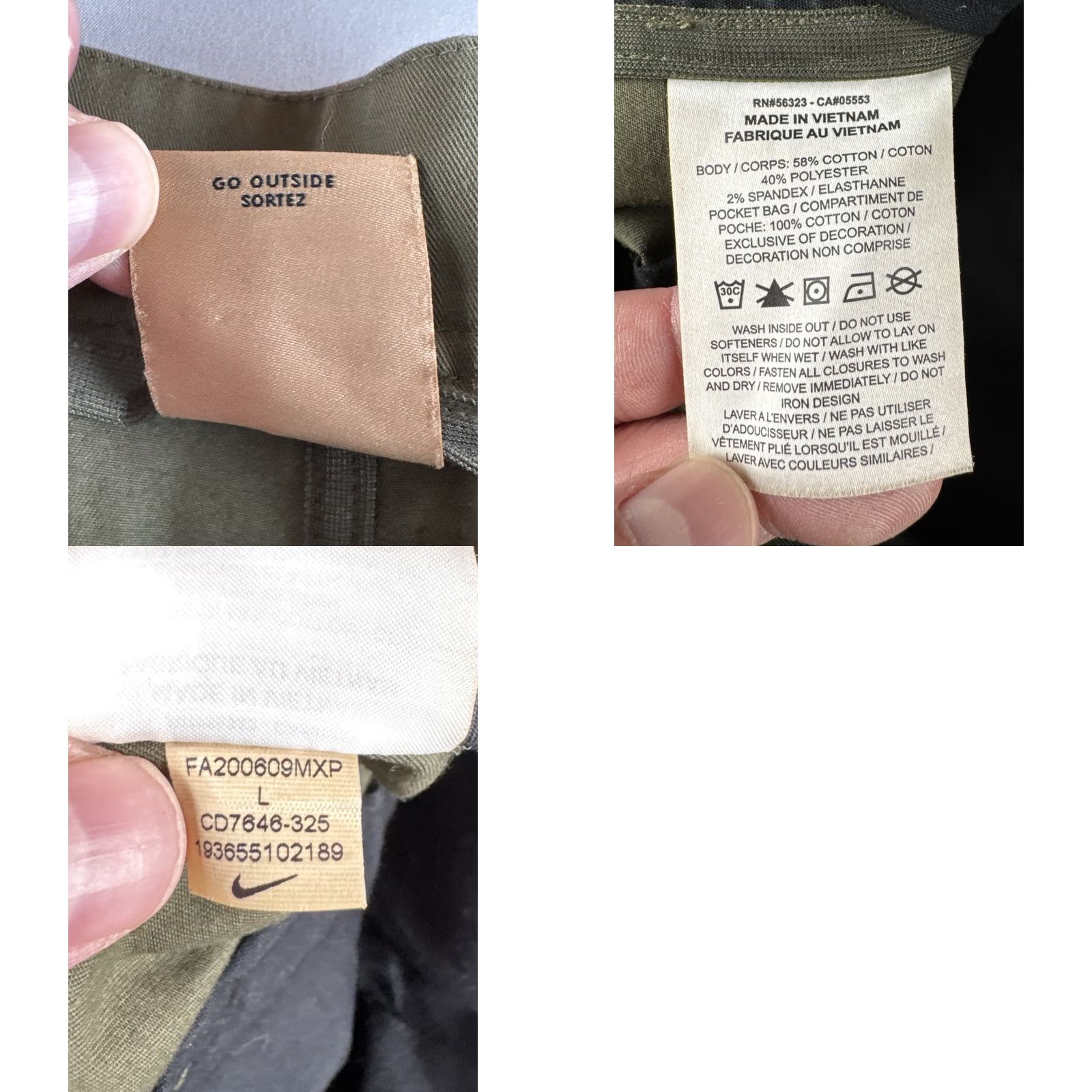 Nike Nike ACG Archive Cargo Pants Olive Green Hiking L Men Size US 33 - 9 Thumbnail