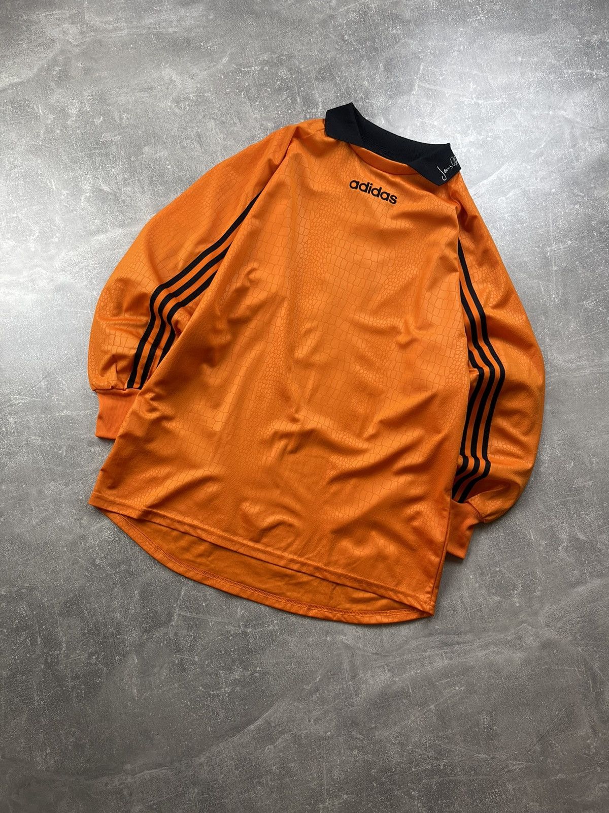 Adidas × Vintage Vintage Adidas Jens Lehmann Goalkeeper Jersey 1 Orange Black Size US L / EU 52-54 / 3 - 1 Thumbnail