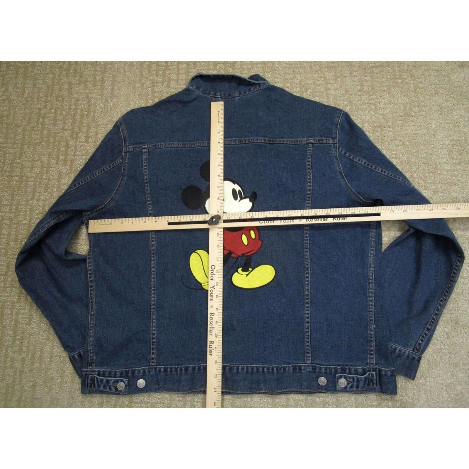 Disney Disney Mickey Mouse Denim Jacket Men XL Blue Walt Disney World Patch Parks Trucker Jacket Size US XL / EU 56 / 4 - 5 Thumbnail
