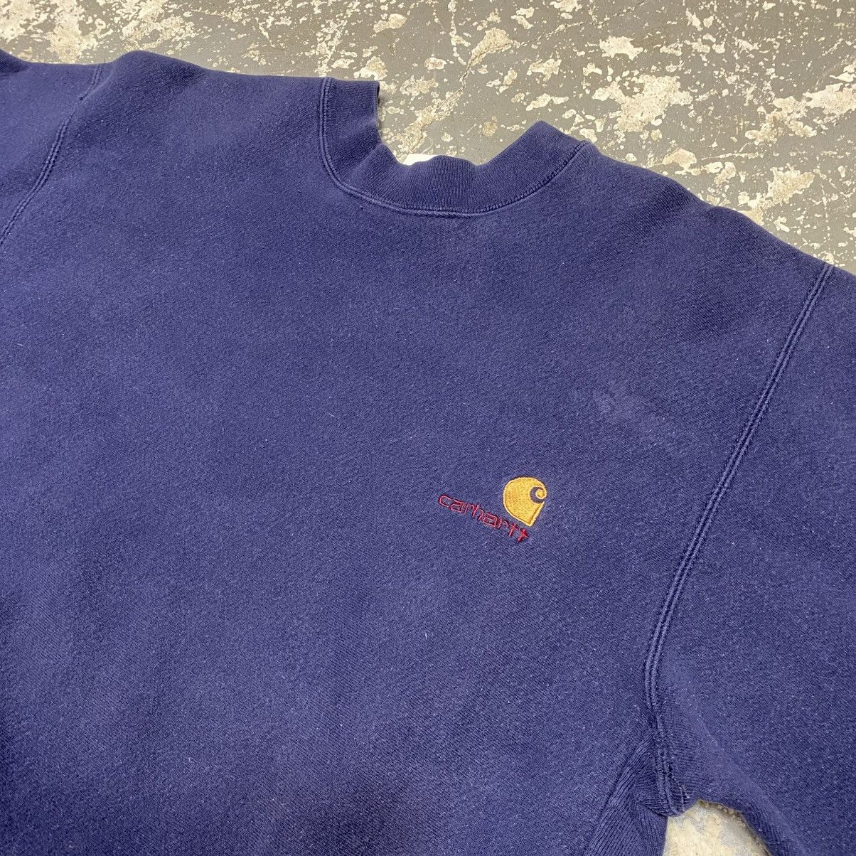 Carhartt × Vintage Vintage Carhartt Reverse Weave Navy Crewneck Sweatshirt Size US L / EU 52-54 / 3 - 5 Thumbnail