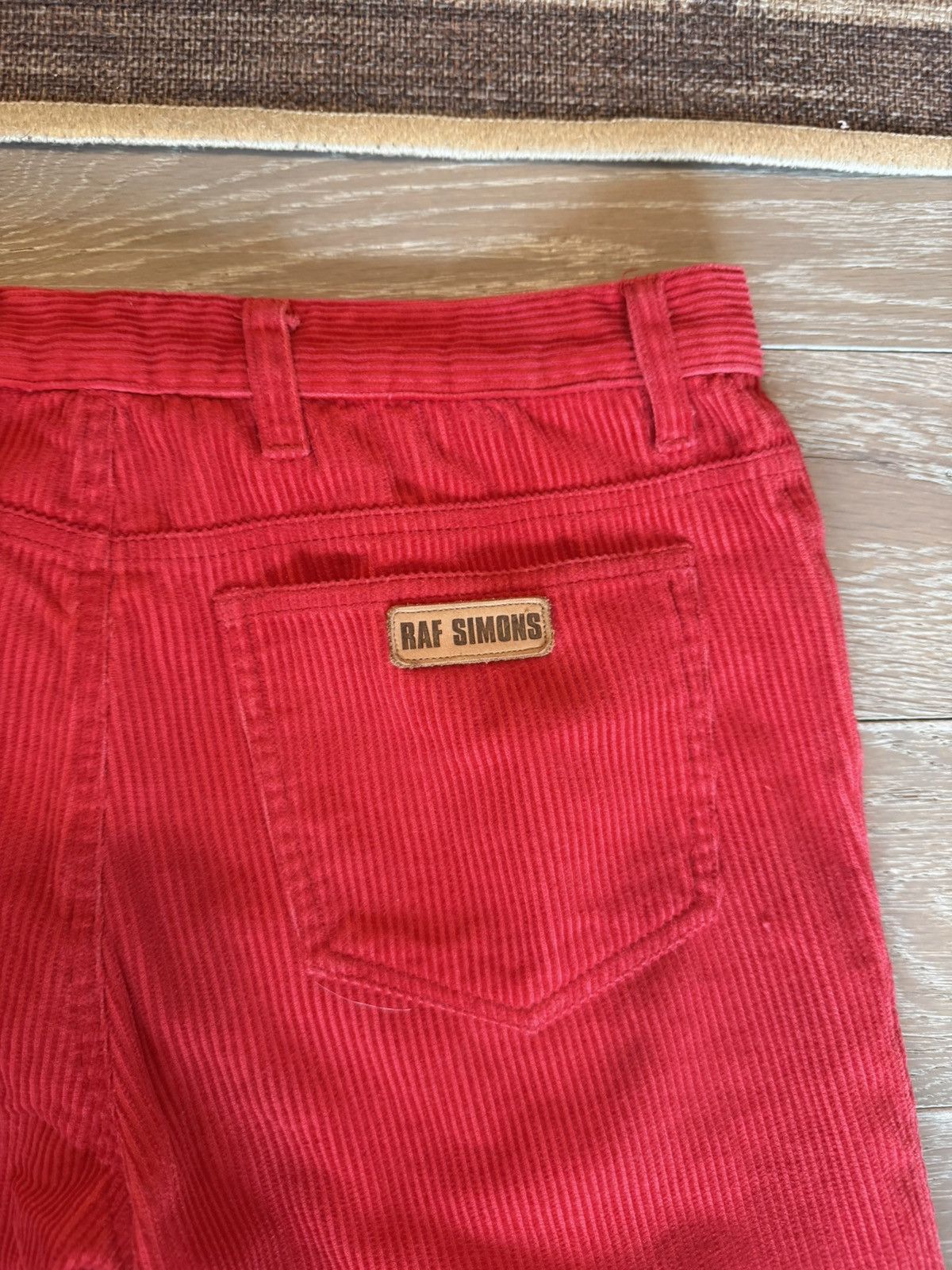 Raf Simons Raf Simons 03 Closer Flared Red Corduroy Pants Size US 30 / EU 46 - 6 Thumbnail