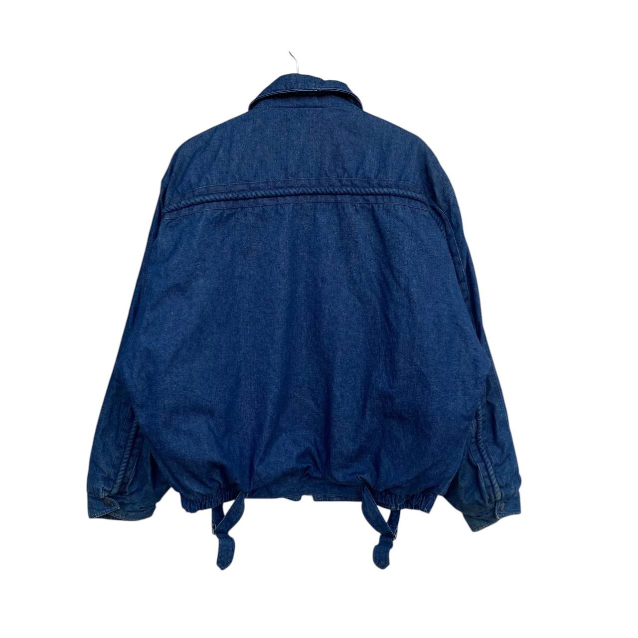Vintage Vintage 90s Asymmetric Denim Bomber Jacket Like Issey Miyake Size US L / EU 52-54 / 3 - 17 Thumbnail