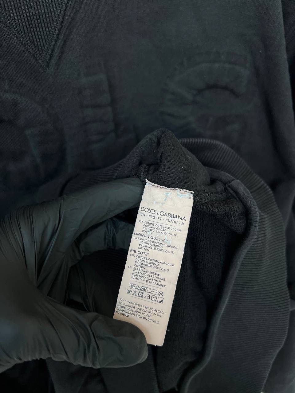 Dolce & Gabbana Dolce Gabbana Sweatshirt With Textured Logo Mens Size 46 M/L Size US M / EU 48-50 / 2 - 11 Thumbnail