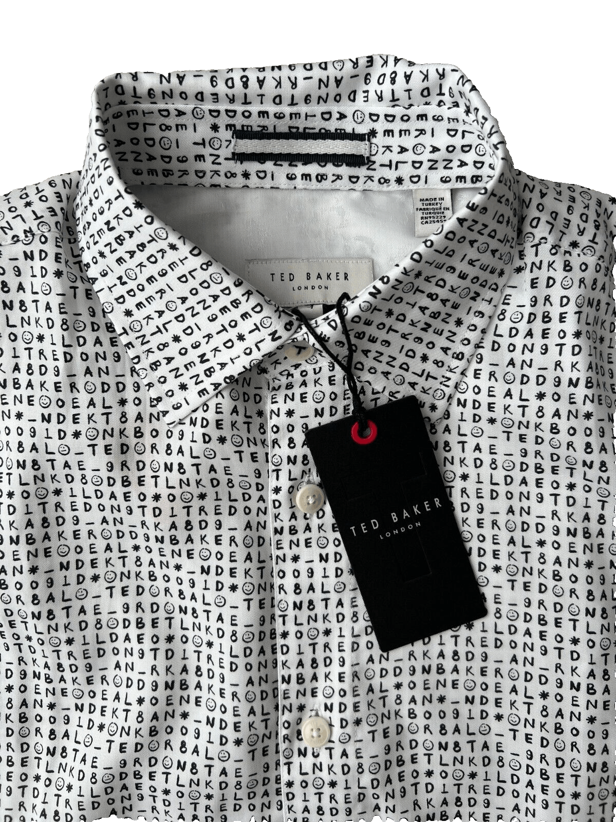 Ted Baker Ted Baker Digby Text Print Button Woven Shirt ( 1 ) Size US XS / EU 42 / 0 - 5 Thumbnail