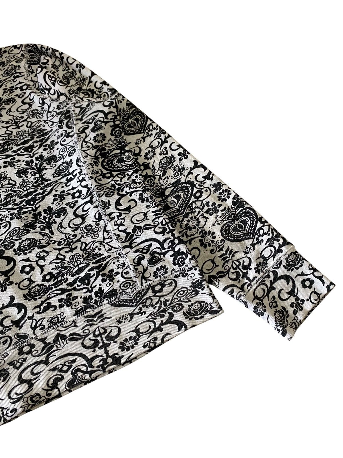 Japanese Brand Fur N.W.D Black White Paisley Full Zip Hoodie All Over Print Size L / US 10 / IT 46 - 12 Thumbnail