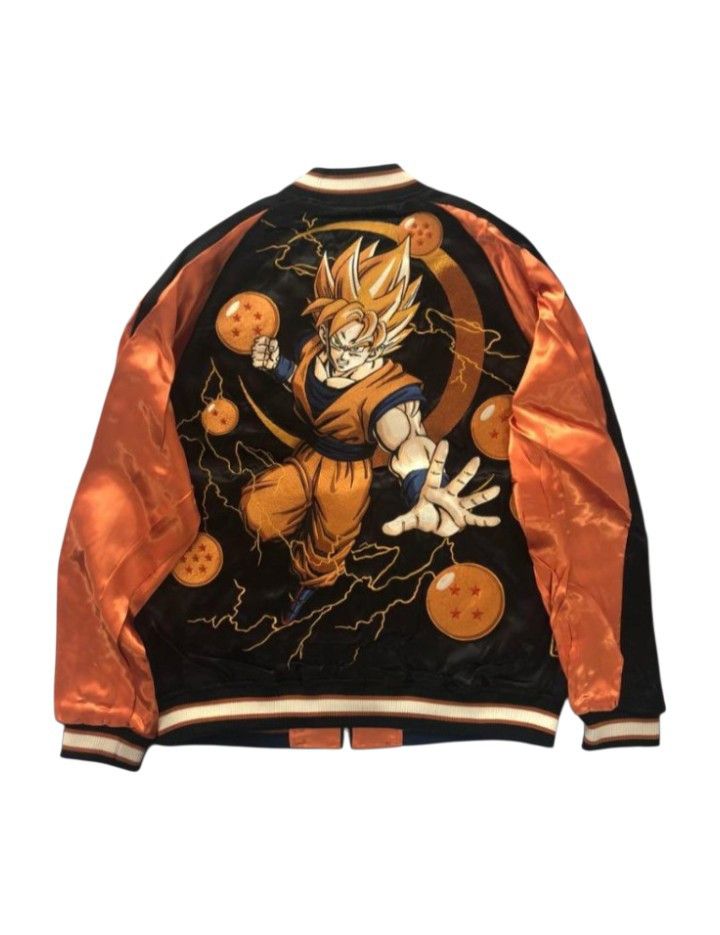 Anime Dragon Ball Goku Super Saiyan Sukajan Reversible Jacket Size US L / EU 52-54 / 3 - 1 Thumbnail