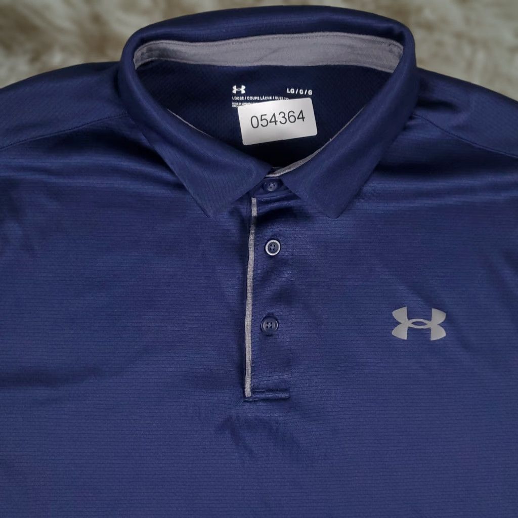 Under Armour Under Armour Polo Shirt Mens Large Blue Golf Casual Short Sleeve Polo Shirt Shirt Mens Blue Golf Casual Short Sleeve Under Armour Size US L / EU 52-54 / 3 - 1 Thumbnail