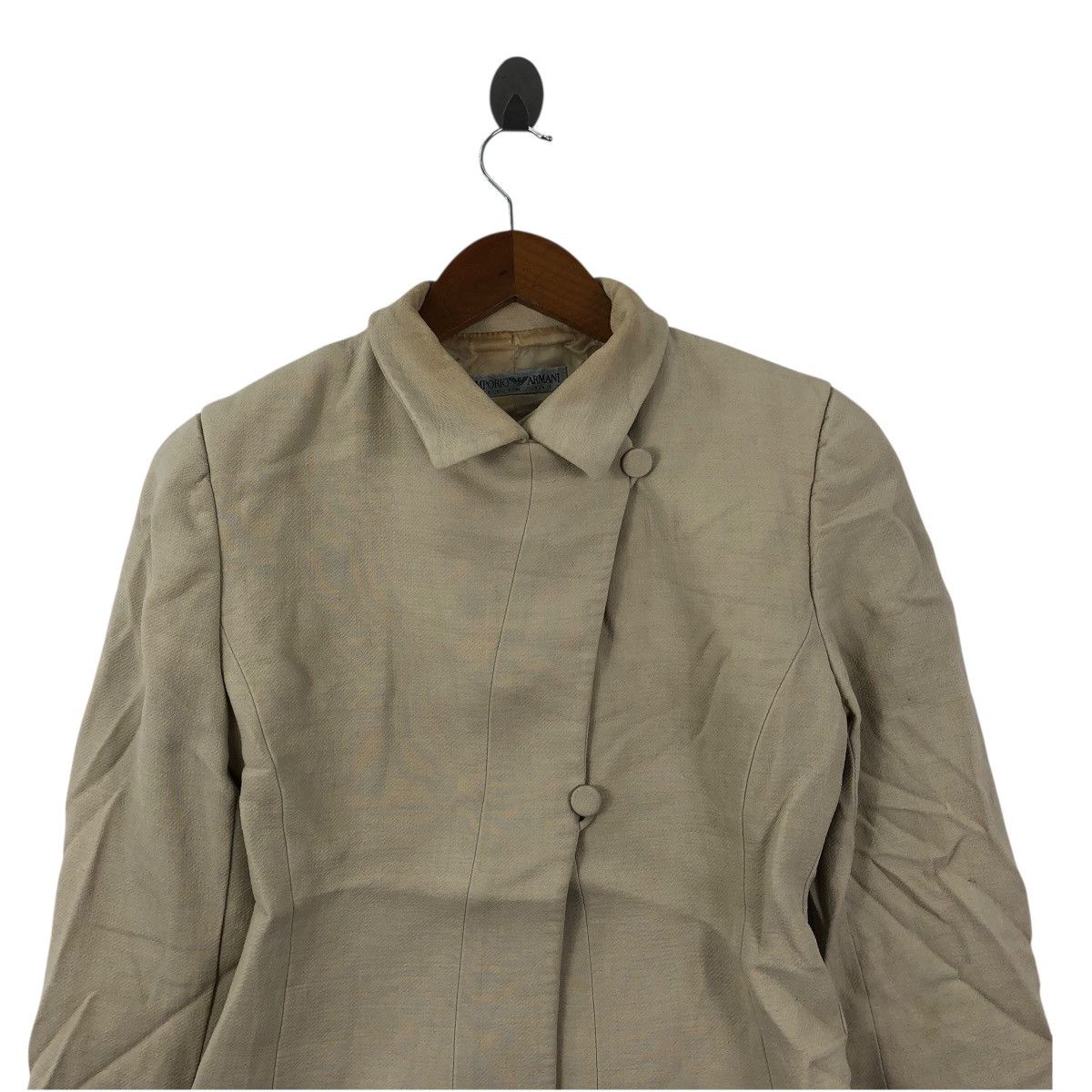 Emporio Armani Designer ARMANI BY EMPORIO ARMANI Italy Cross Button Jacket Size XS / US 0-2 / IT 36-38 - 2 Thumbnail