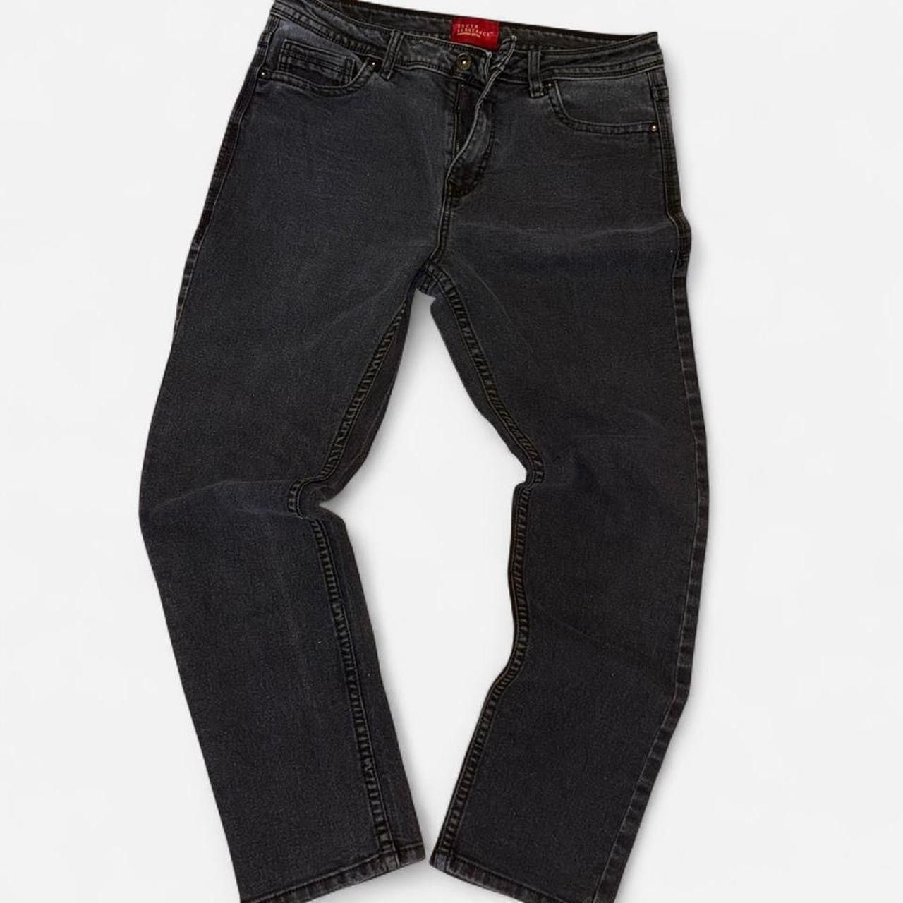 Other Black denim jeans with leather detail on pockets Size US 34 / EU 50 - 4 Thumbnail