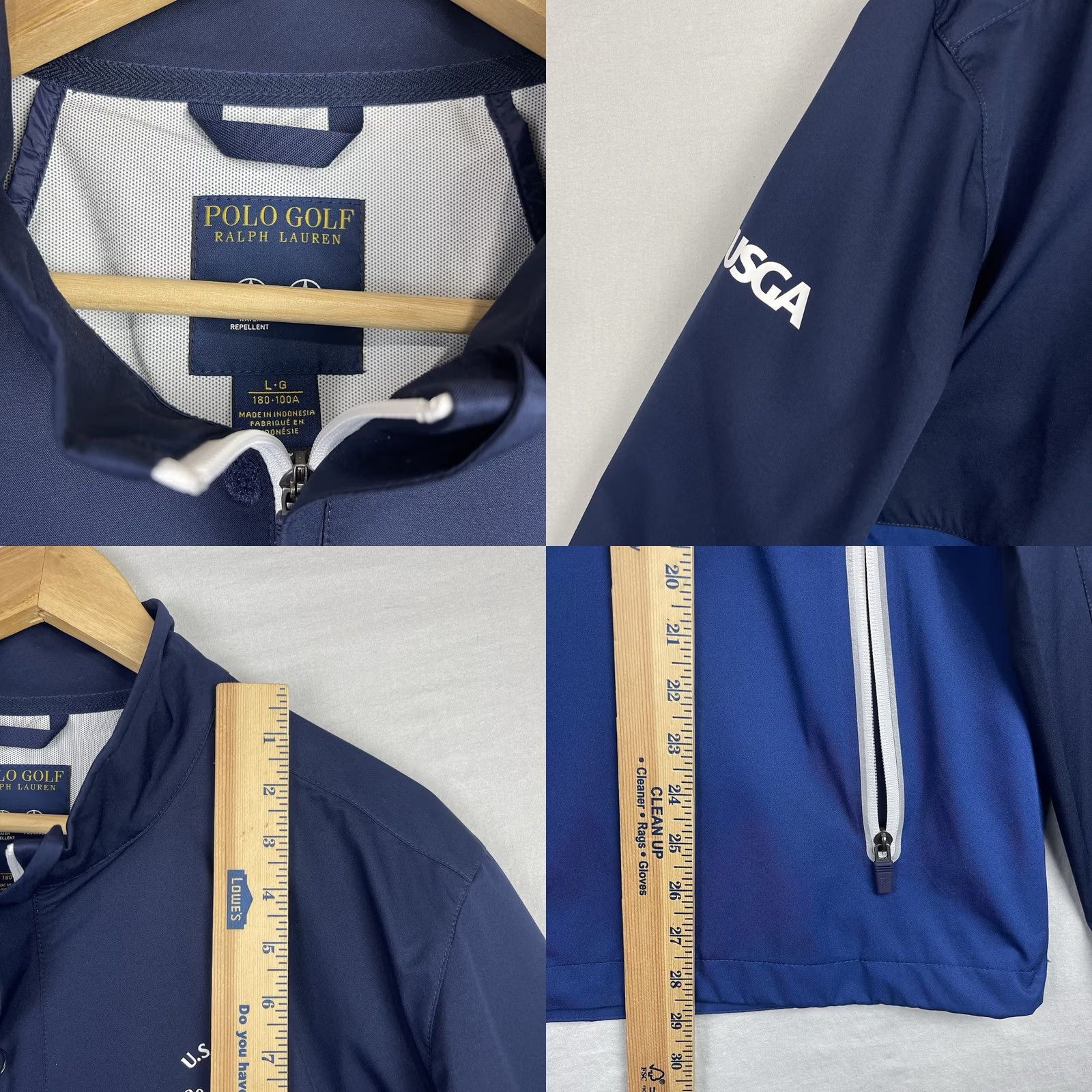 Polo Ralph Lauren Polo Ralph Lauren Jacket Mens Large Navy 2020 US Open Winged Foot Full Zip Golf Size US L / EU 52-54 / 3 - 8 Thumbnail