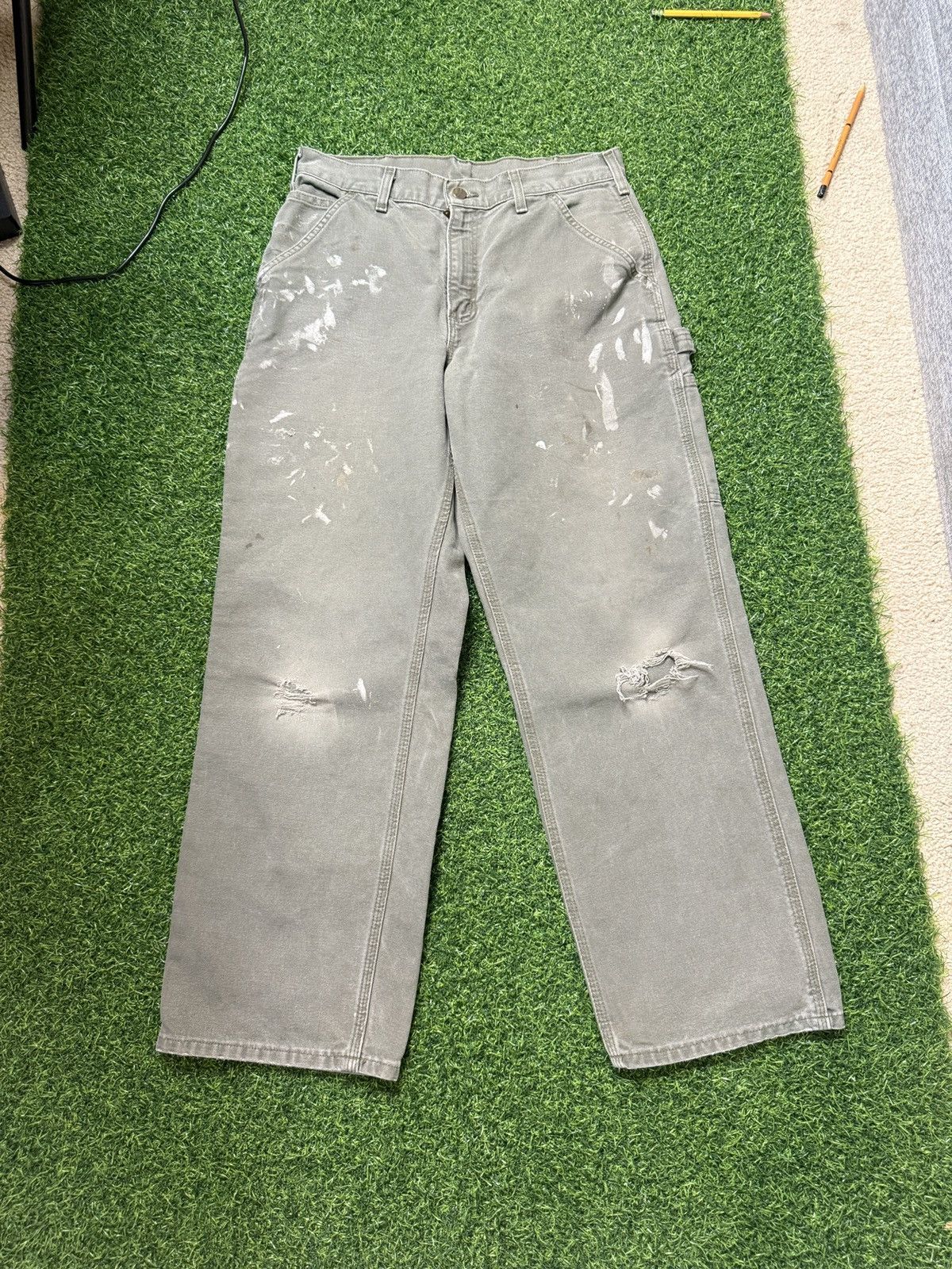 Carhartt Distressed Carhart Carpenter Pants Size US 30 / EU 46 - 1 Thumbnail