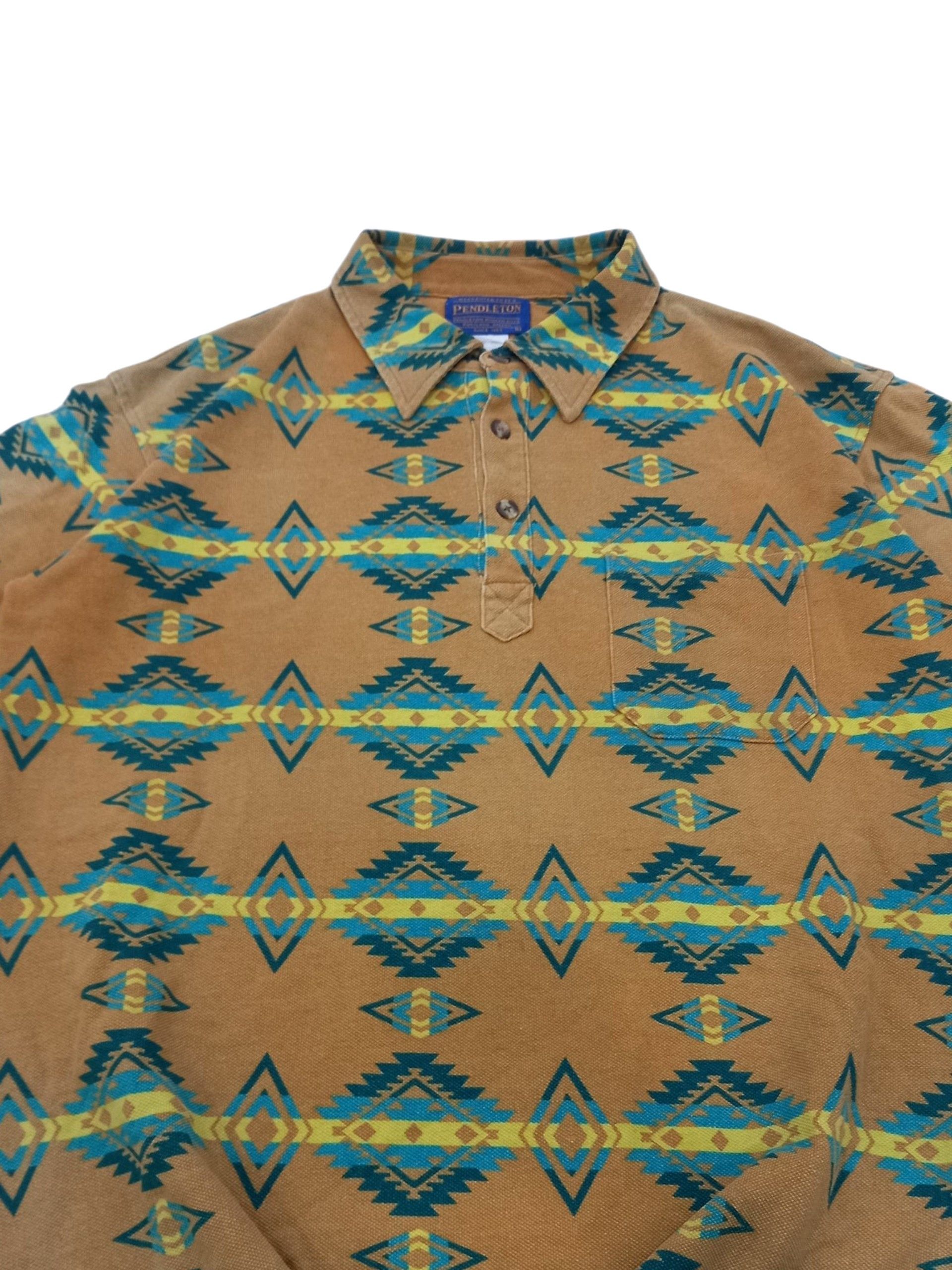 Pendleton Vintage Pendleton Navajo AOP Polo Shirt Size US L / EU 52-54 / 3 - 3 Thumbnail