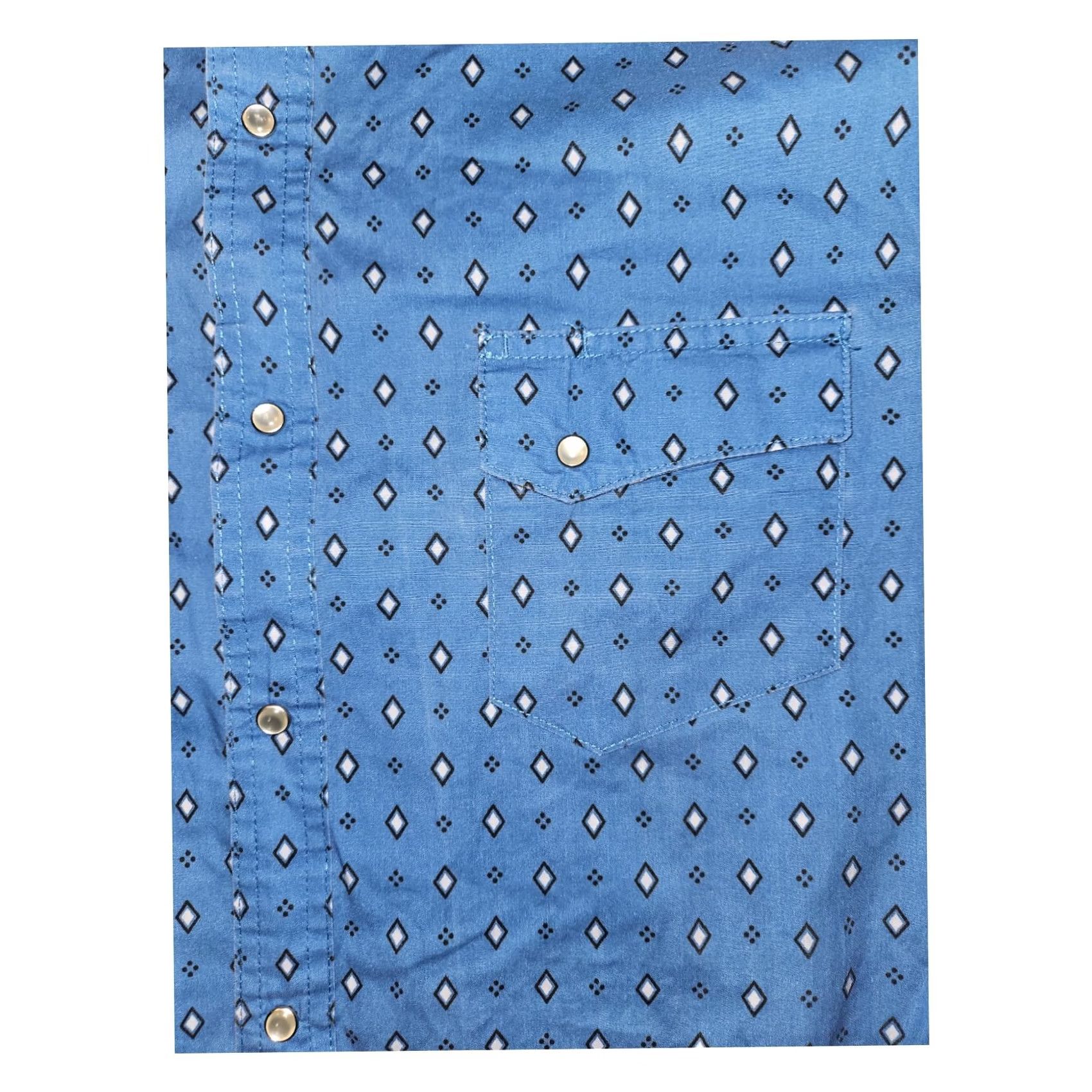 Wrangler VINTAGE Wrangler Wrancher Pearl Snap Shirt Mens XL Long Sleeve Blue Western Cowboy Size US XL / EU 56 / 4 - 6 Thumbnail