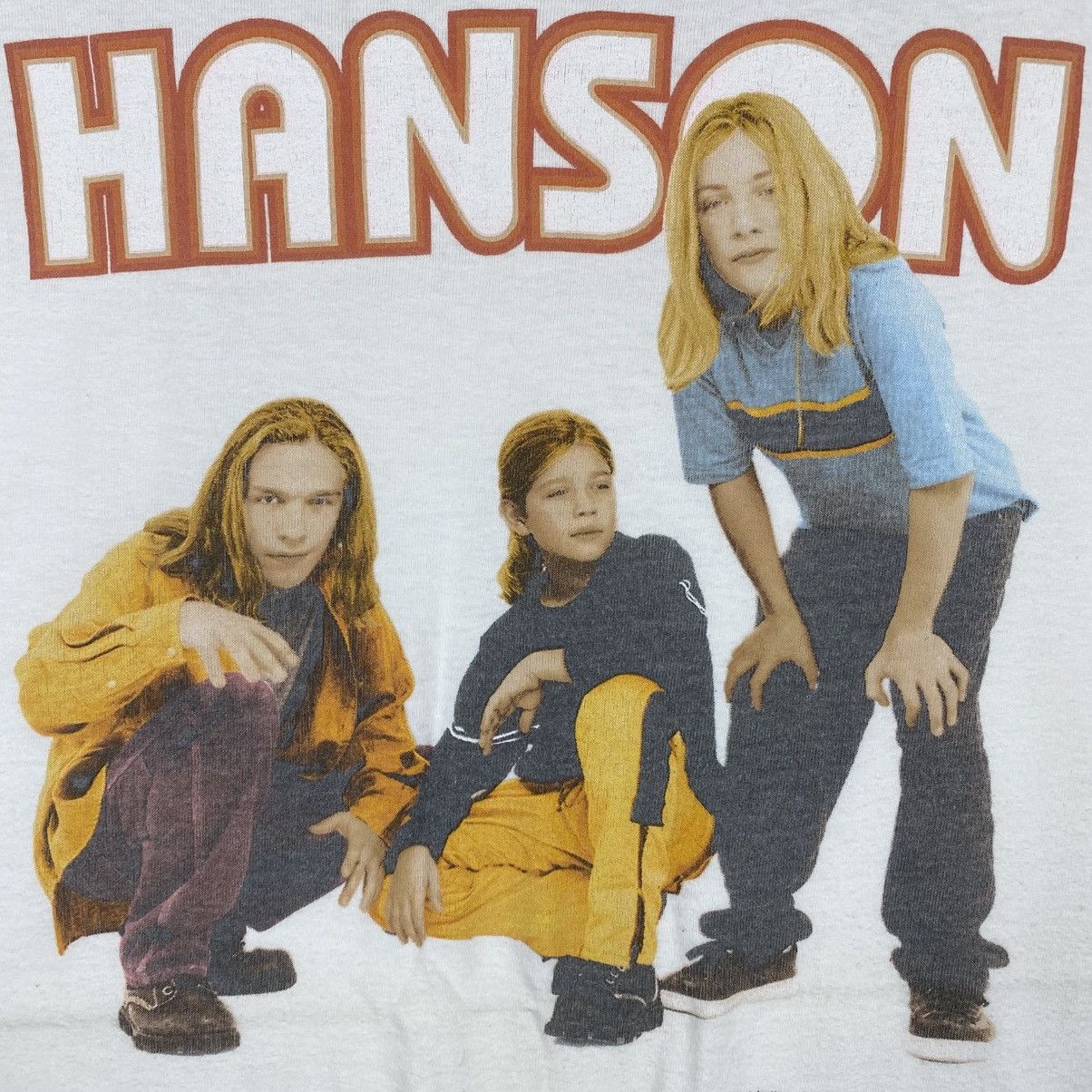 Band Tees × Vintage Vintage 90's HANSON American Pop Rock Band Tee Size US L / EU 52-54 / 3 - 4 Thumbnail
