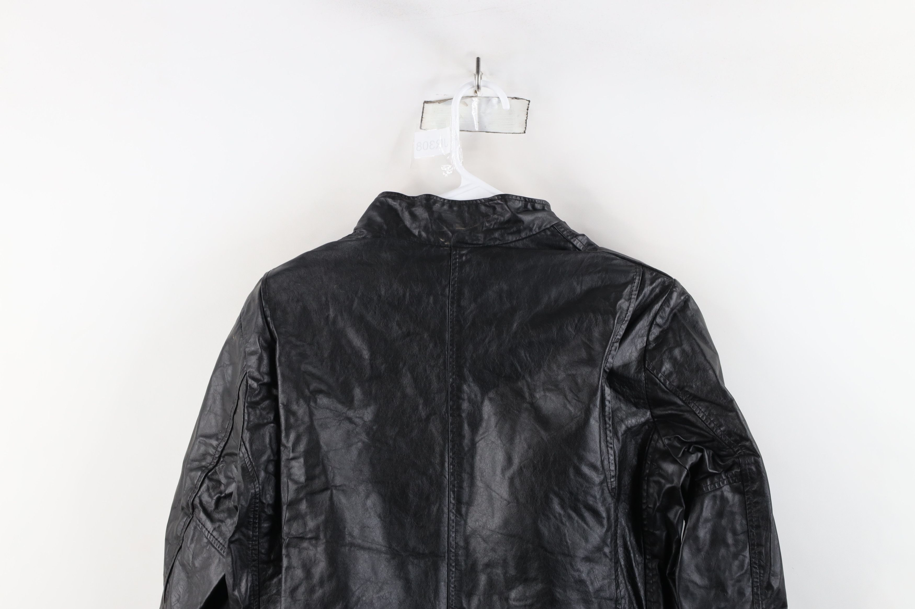 Vintage Vintage 70s Streetwear Leather Cafe Racer Bomber Jacket USA Size XL / US 12-14 / IT 48-50 - 14 Thumbnail