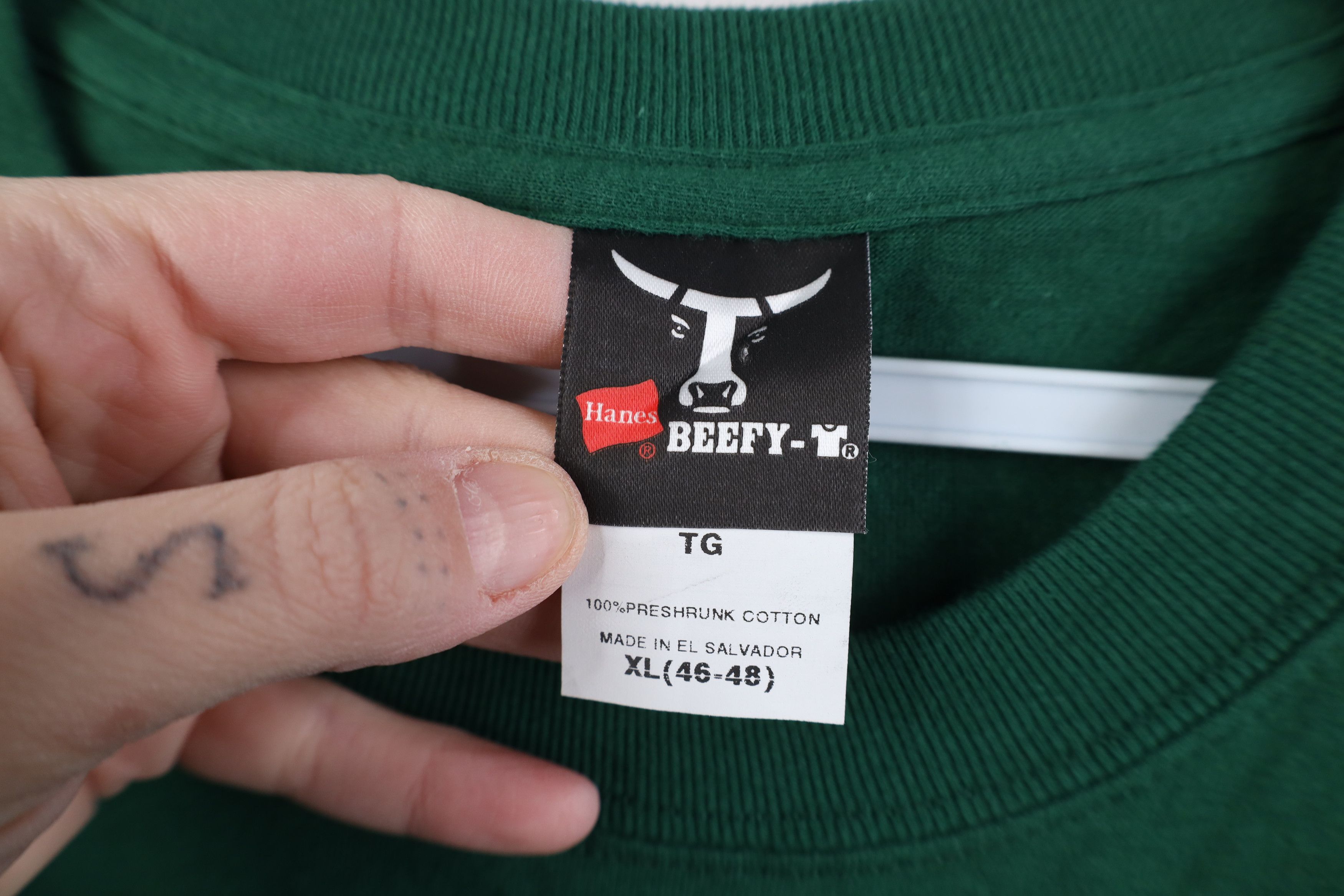 Hanes Deadstock Vintage Hanes Beefy Pocket T-Shirt Hunter Green Size US XL / EU 56 / 4 - 8 Thumbnail