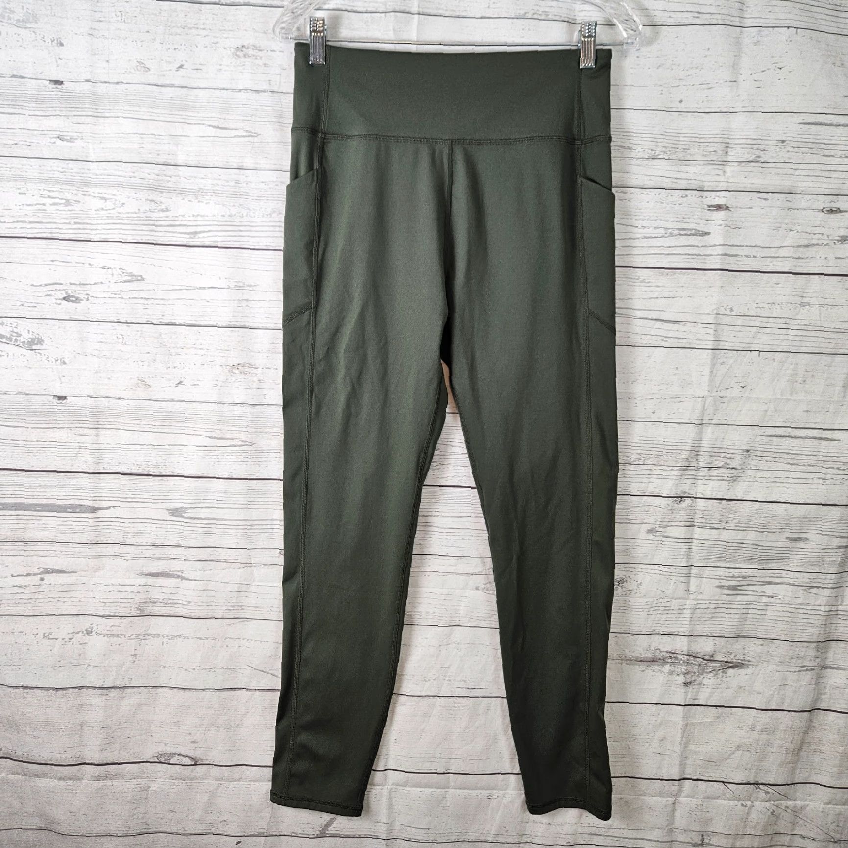 Vintage VINTAGE? (No) Figs Womens Leggings Size Large Green Pockets High Rise Size 36" / US 14 / IT 50 - 2 Thumbnail
