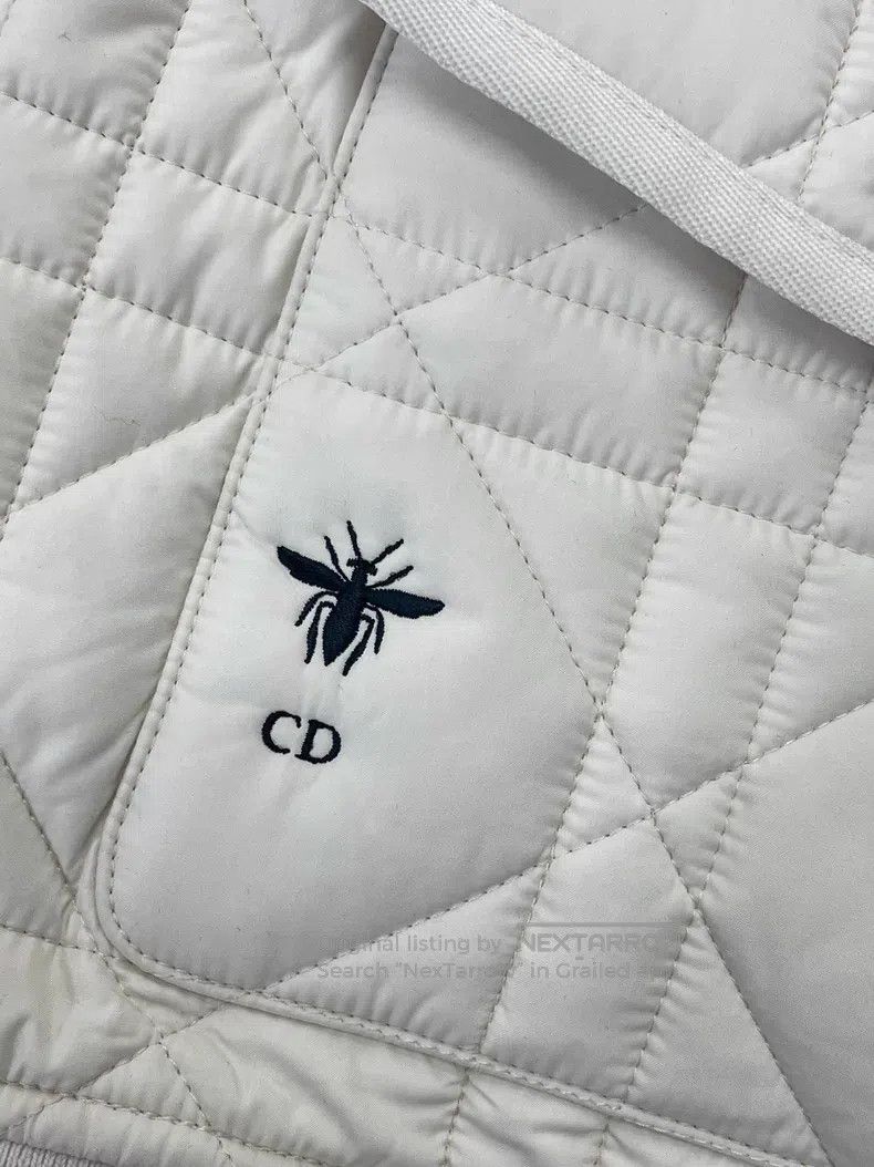 Dior Dior White diamond checkered navy collar down vest Size XS / US 0-2 / IT 36-38 - 2 Thumbnail