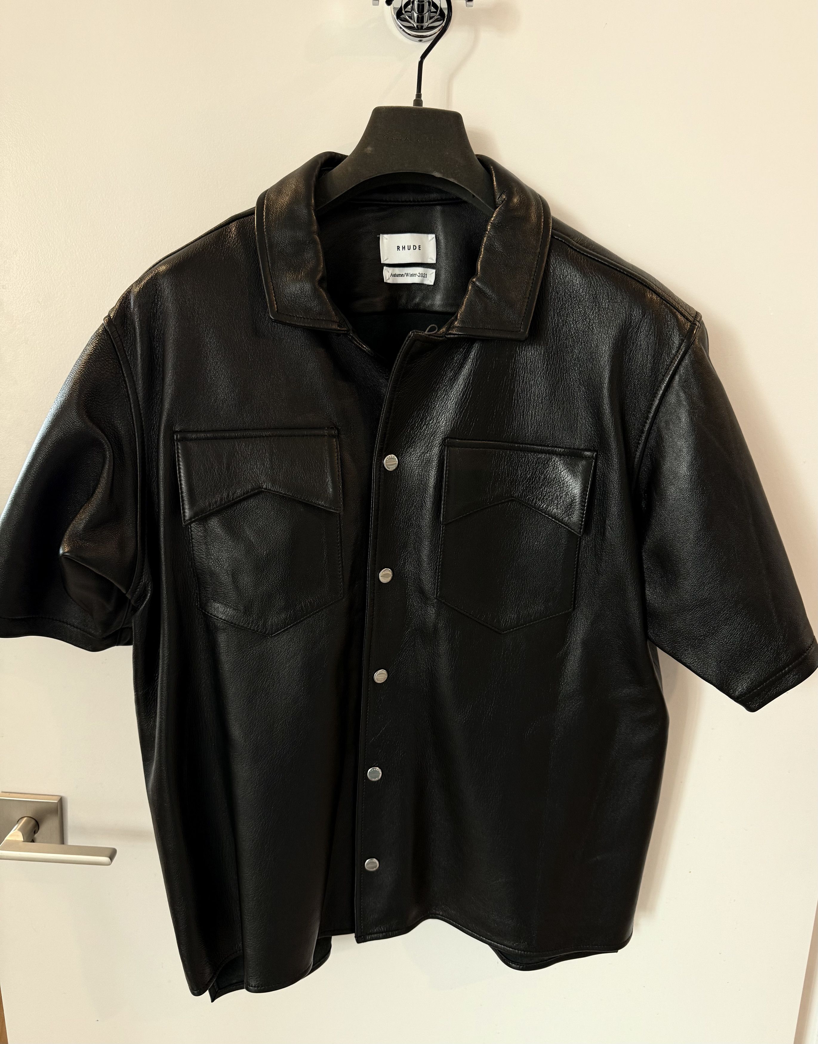 Rhude RHUDE Leather Short Sleeve Button Up - M Size US M / EU 48-50 / 2 - 4 Thumbnail