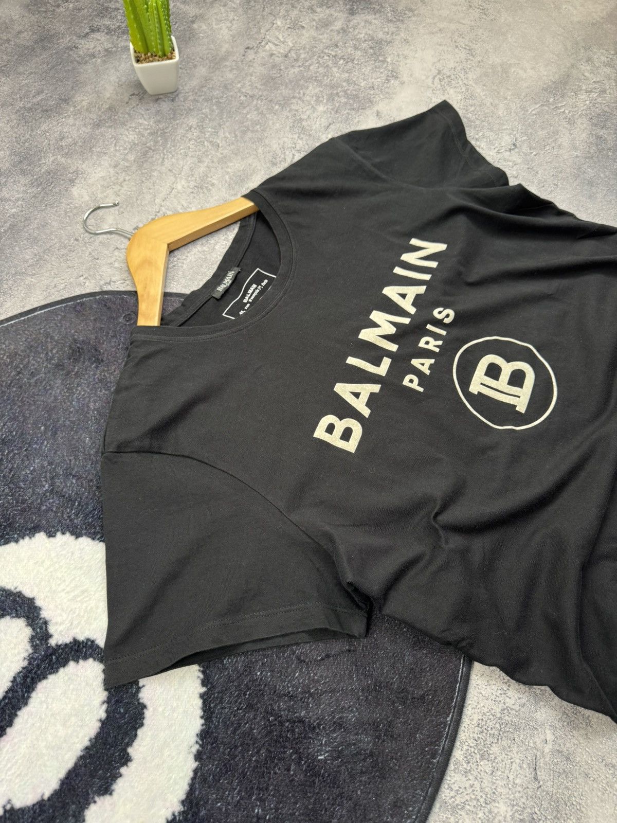 Balmain Balmain t-shirt Men Center Logo PARIS BLACK tee size XXL Size US XXL / EU 58 / 5 - 3 Thumbnail