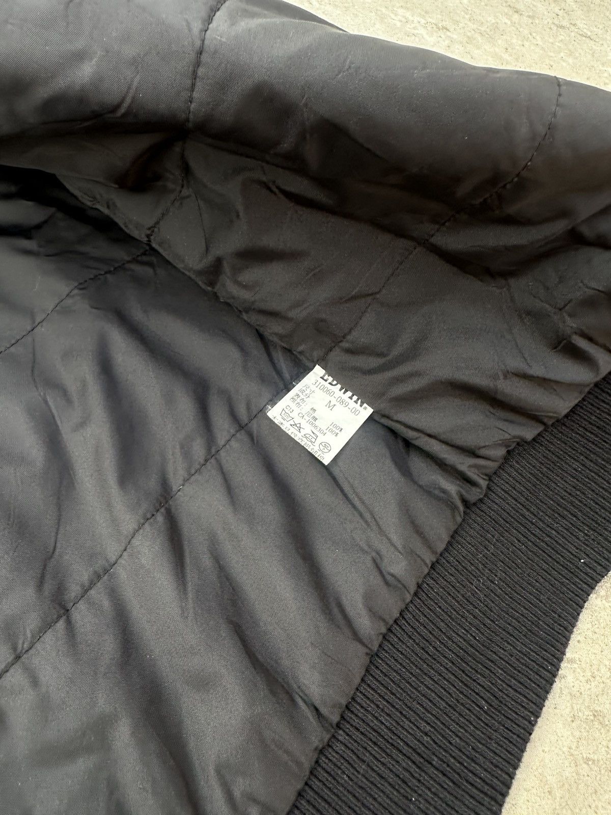 Edwin Vintage Y2K Edwin Archival Black Utility Bomber Jacket Size US M / EU 48-50 / 2 - 11 Thumbnail