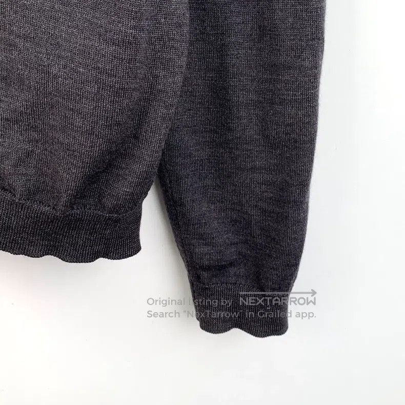Gucci Gucci Dark gray striped wool V-neck single-breasted long-s Size US L / EU 52-54 / 3 - 4 Thumbnail