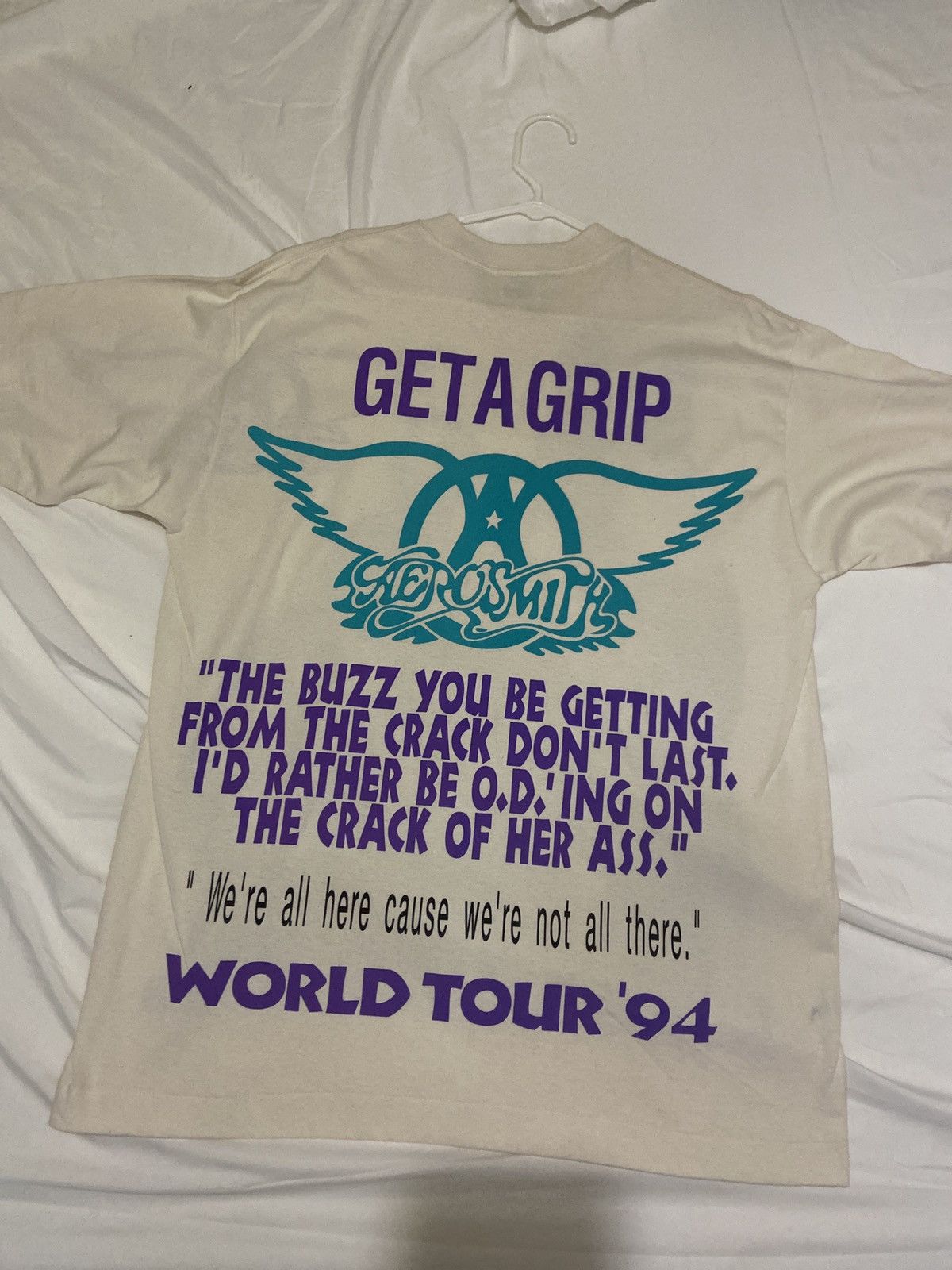 Vintage Vintage Aerosmith Get A Grip Tour 1994 Shirt Size US XL / EU 56 / 4 - 5 Thumbnail