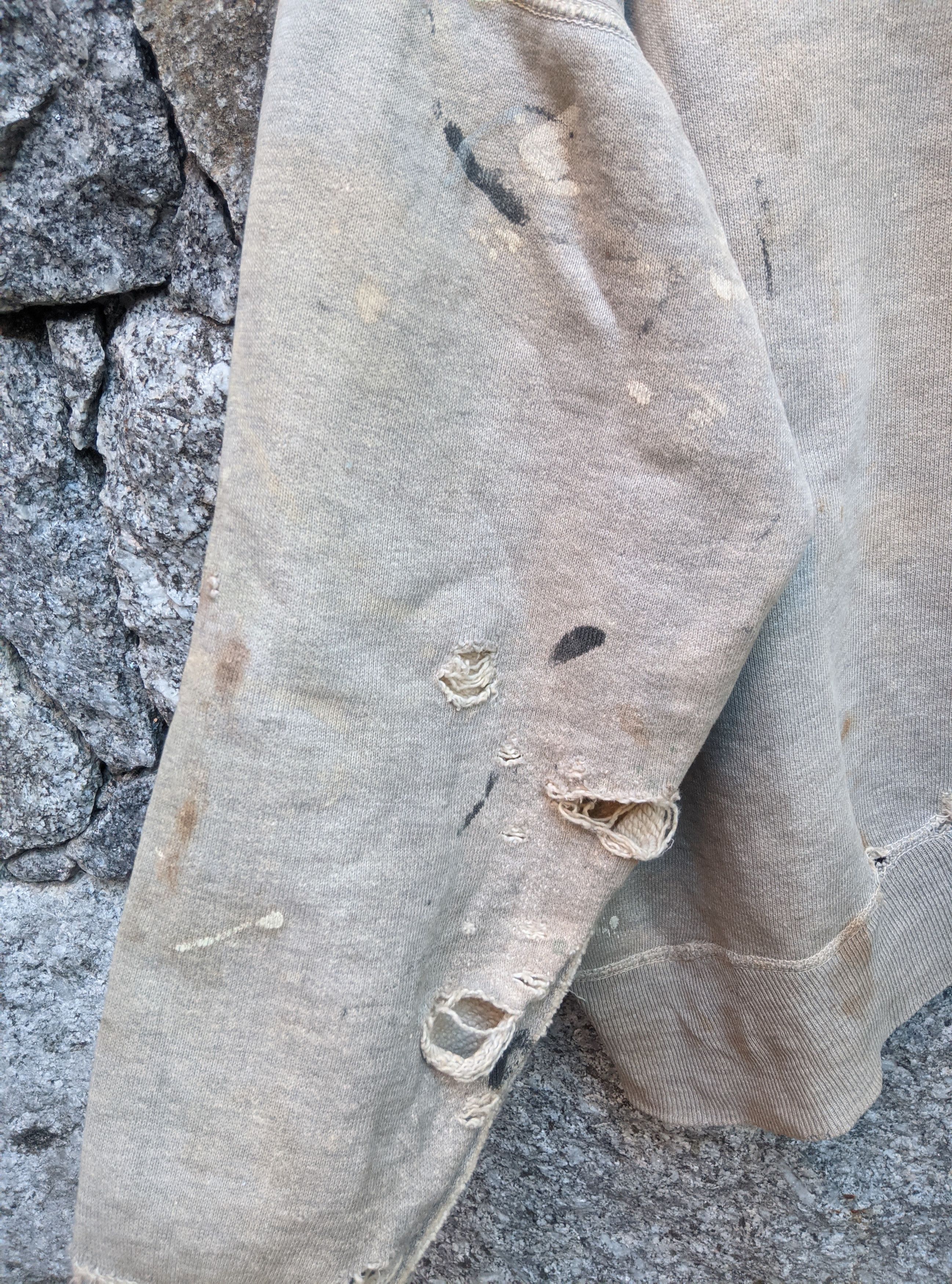 Vintage Vintage 40s destroyed single v sweatshirt afterhood Size US L / EU 52-54 / 3 - 9 Thumbnail