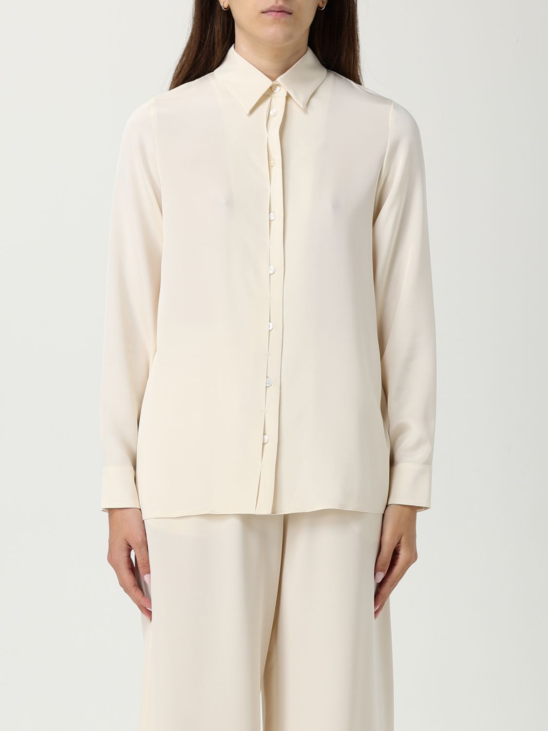 Max Mara Max Mara Shirt Woman Cream Size S / US 4 / IT 40 - 1 Thumbnail