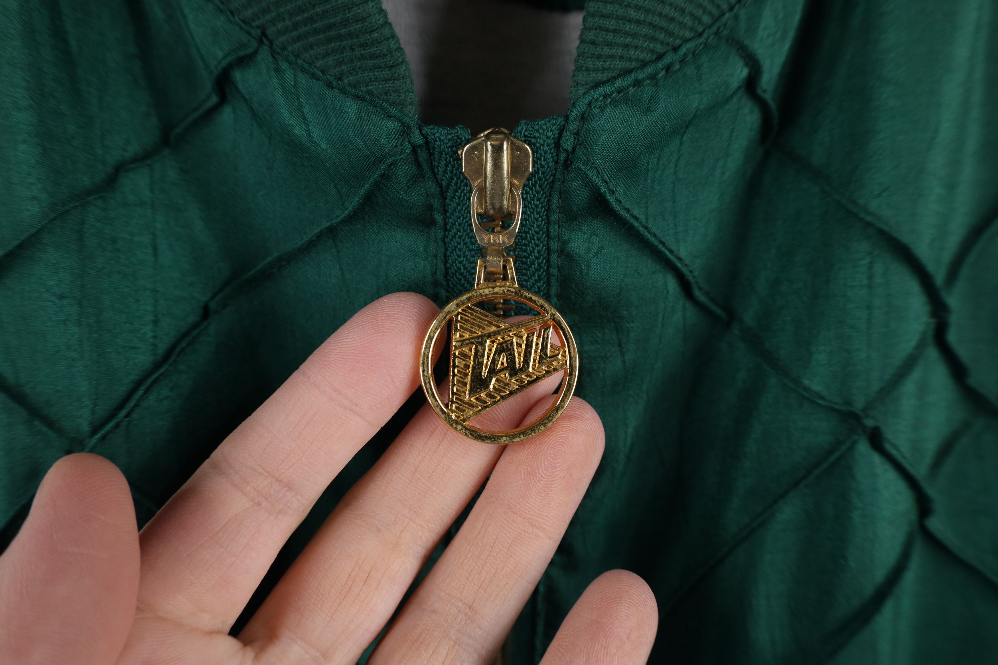 Vintage Vintage 90s Streetwear Silky Polyester Bomber Jacket Green Size M / US 6-8 / IT 42-44 - 4 Thumbnail