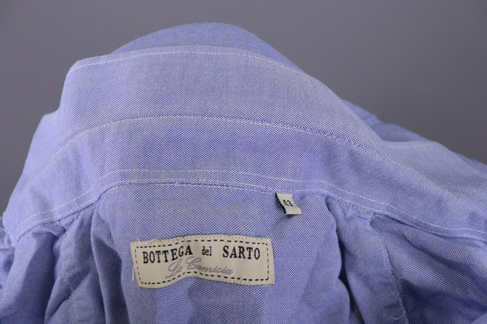 Designer Bottega del Sarto La Camicia Blue Button Down Shirt Size 43 Size US M / EU 48-50 / 2 - 10 Thumbnail