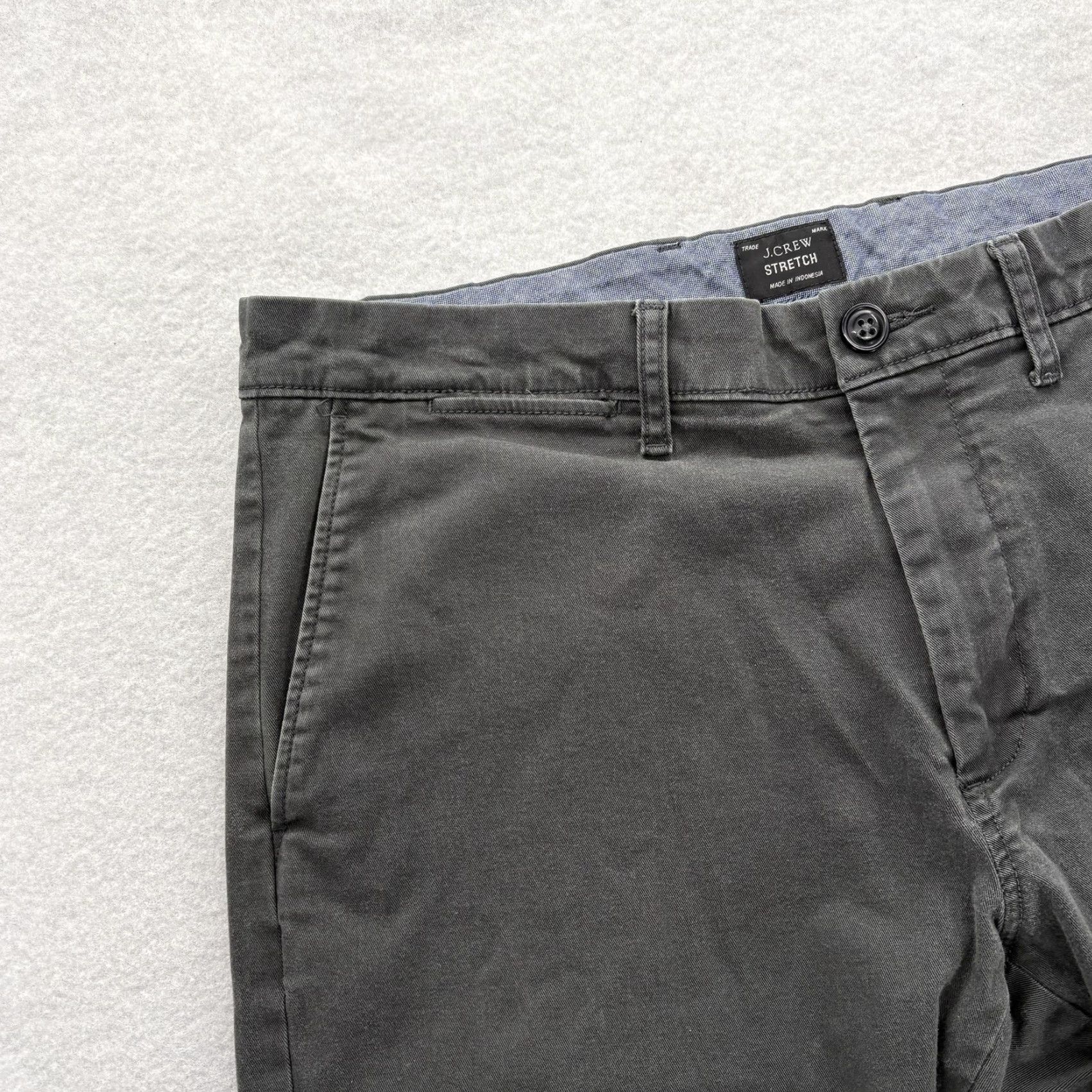 J.Crew J.CREW 484 Slim Fit Pants Mens 30x32 Gray Stretch Chino Casual Preppy Travel Size US 30 / EU 46 - 3 Thumbnail