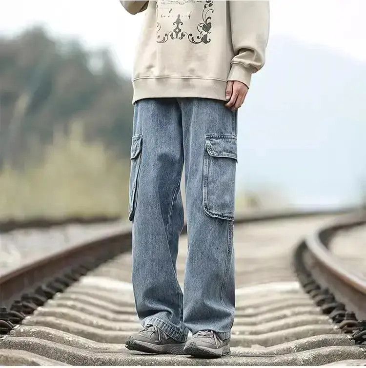 Japanese Brand Loose vintage multi pocket jeans Size US 32 / EU 48 - 3 Thumbnail