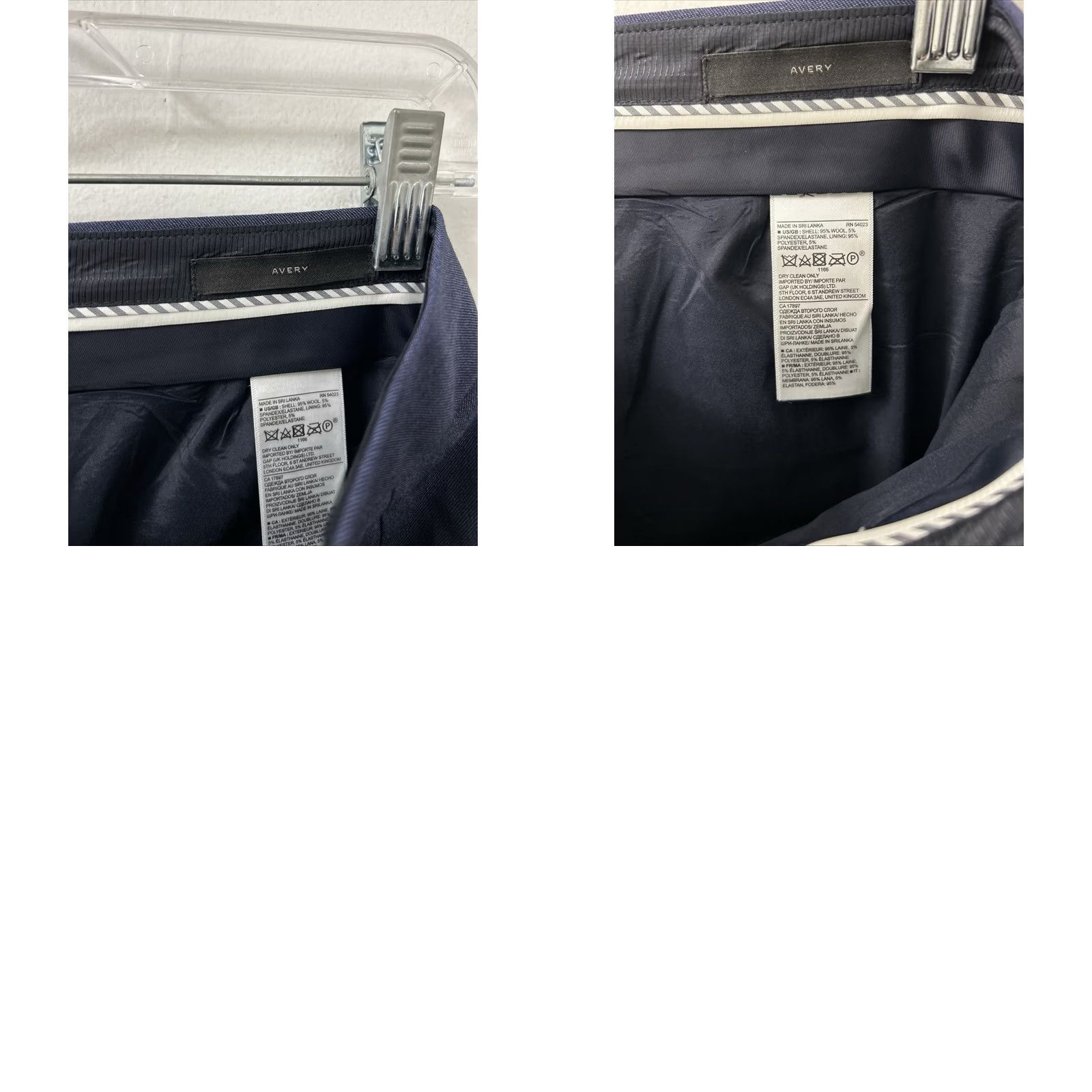 Banana Republic Banana Republic Avery Dress Pants Womens Size 2 Navy Blue 95% Wool Stretch Straight Front Pockets Dry Clean Only Modern Classic Office Workwear Formal Size 26" / US 2 / IT 38 - 9 Thumbnail