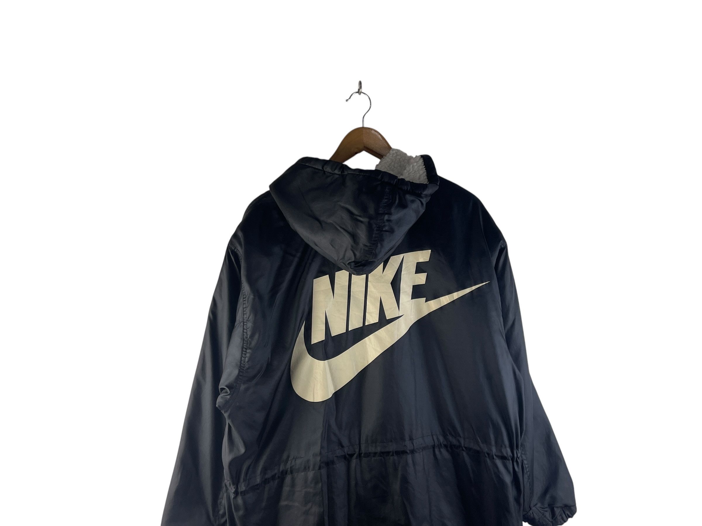 Nike Nike Sherpa Lined Bench Coat Swoosh Back Hoodie Jacket Size US M / EU 48-50 / 2 - 12 Thumbnail