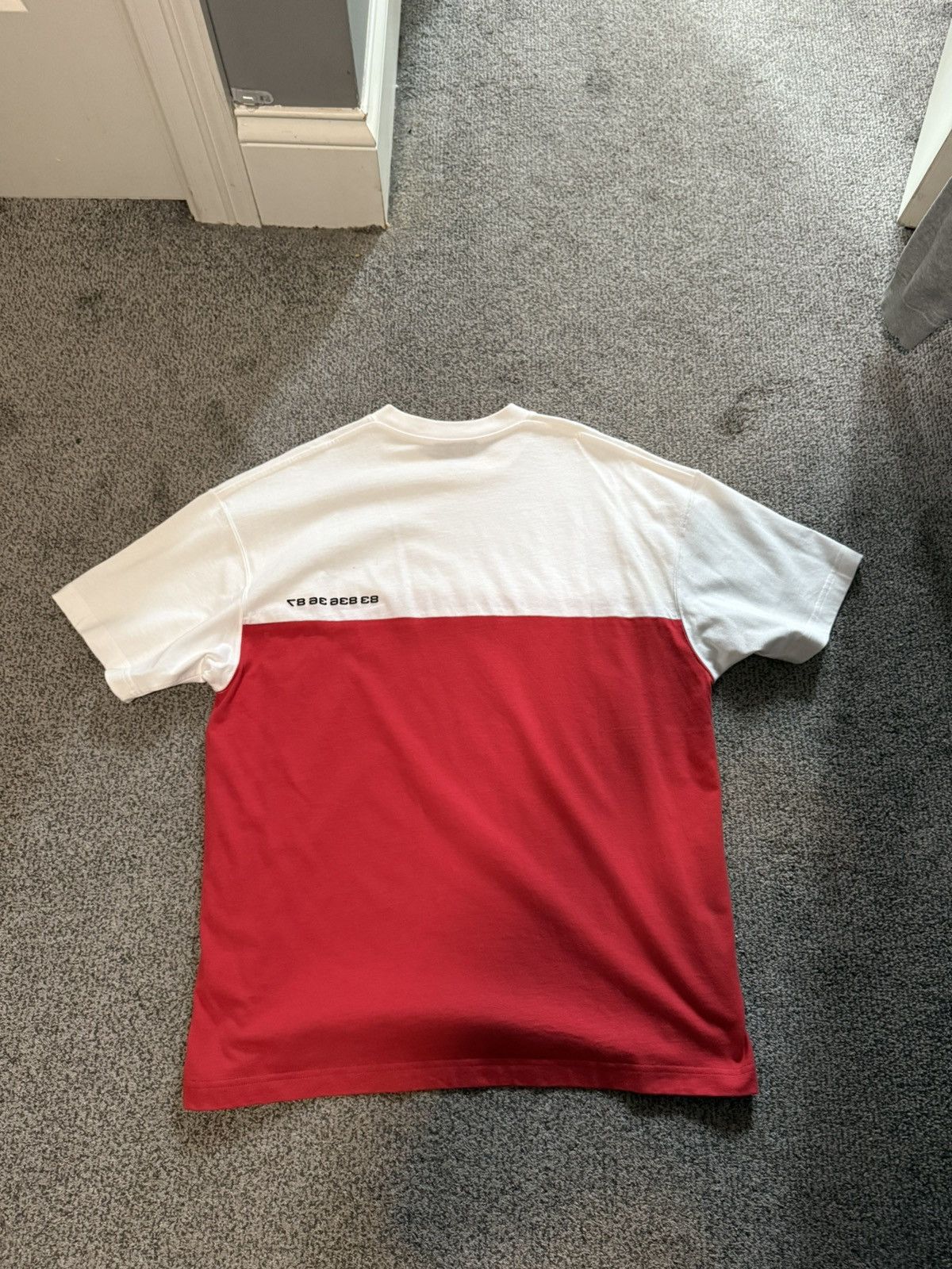 VTMNTS VTMNTS Red & White Colorblocked T-Shirt Small Size US S / EU 44-46 / 1 - 2 Thumbnail