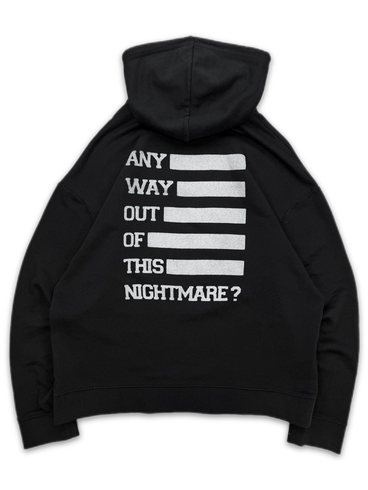 Pre-owned Raf Simons Aw17  ‘any Way Out Of This Nightmare' Black Hoodie