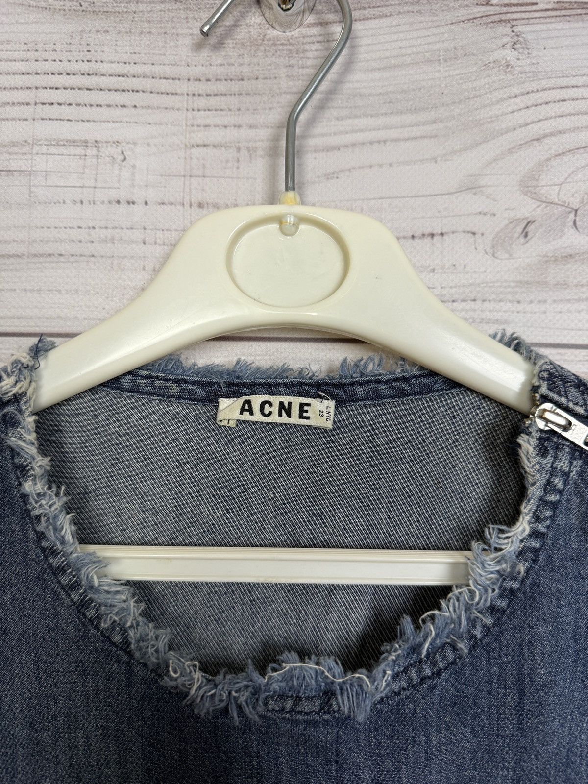 Acne Studios Acne Studios Distressed Denim Dress Size XS / US 0-2 / IT 36-38 - 9 Thumbnail