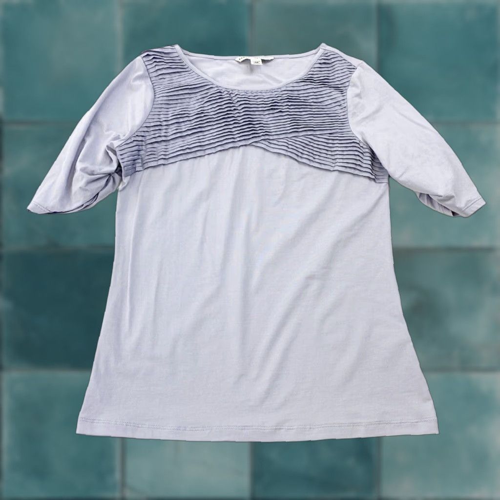 Banana Republic Banana Republic Shirt Womens XS Gray Short Sleeve Top Stretch Size XS / US 0-2 / IT 36-38 - 1 Thumbnail