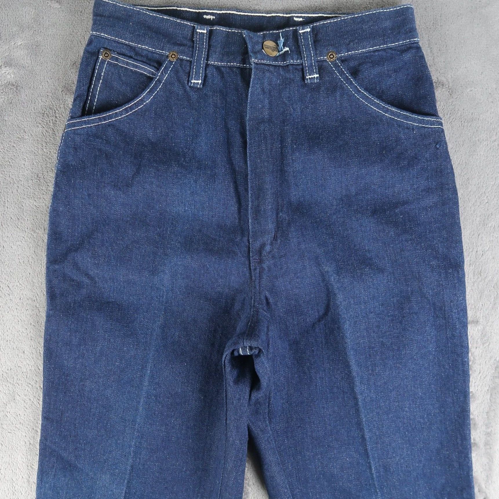 Wrangler VINTAGE Wrangler Women's Jeans 9 High-Rise Denim 80s Cowboy Western Solid Blue Size 30" / US 8 / IT 44 - 3 Thumbnail
