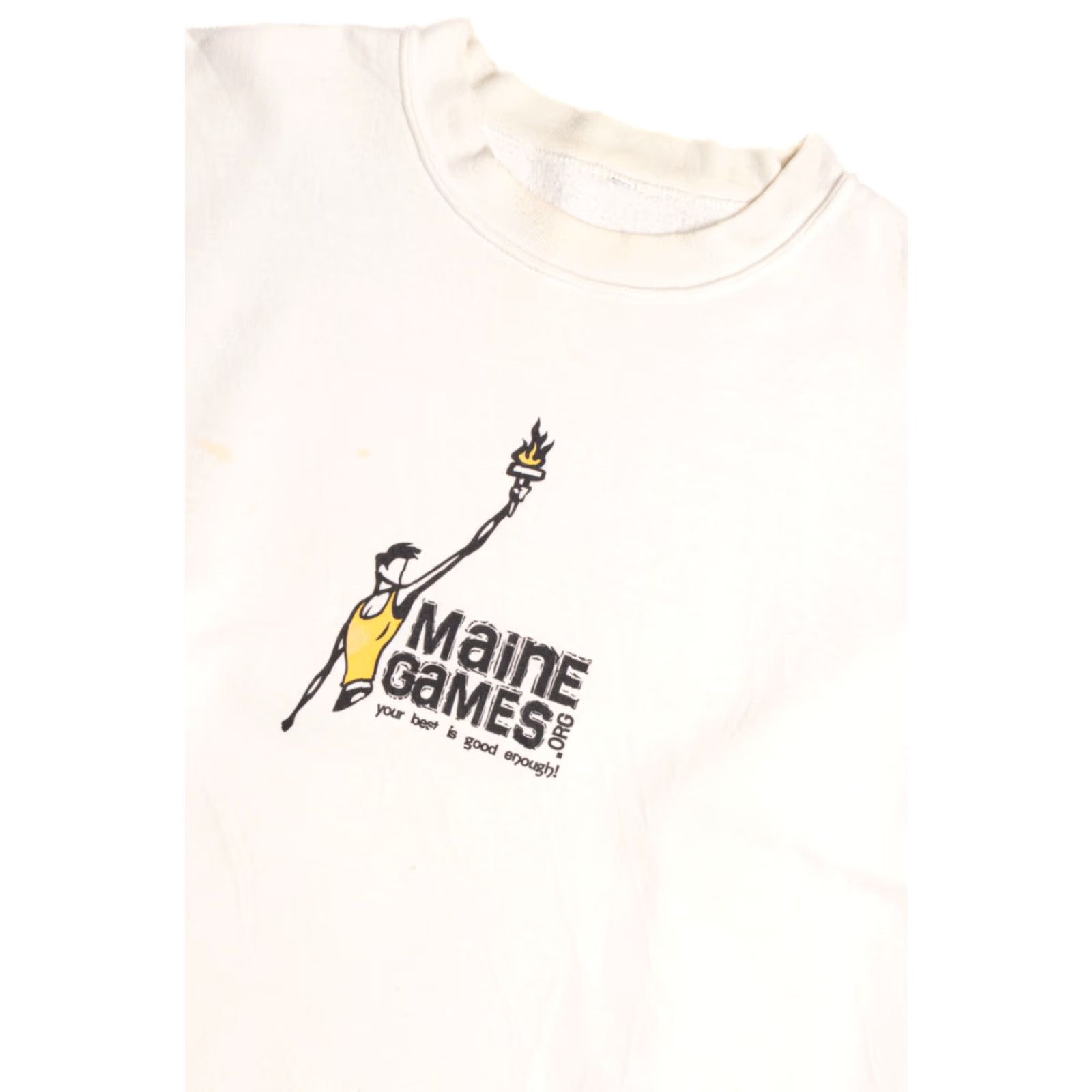 Vintage VINTAGE Maine Games XX-Large White Sweatshirt 9334 Athletic Sports Sweatshirt Unisex Adults White XX-Large Pullover Men Women Fans Size US XXL / EU 58 / 5 - 2 Thumbnail