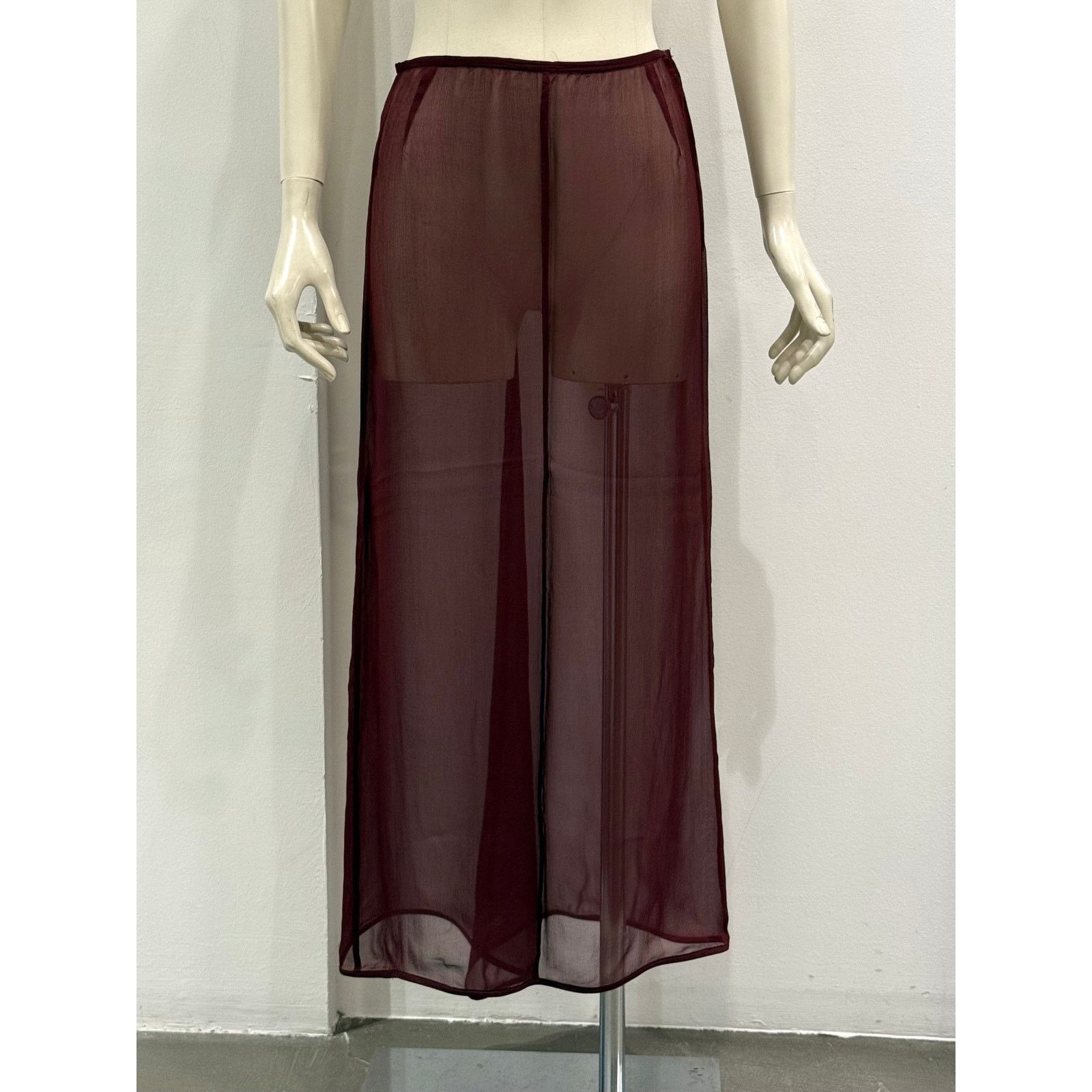 Prada S/S1997 Prada silk long red skirt Size 28" / US 6 / IT 42 - 1 Thumbnail