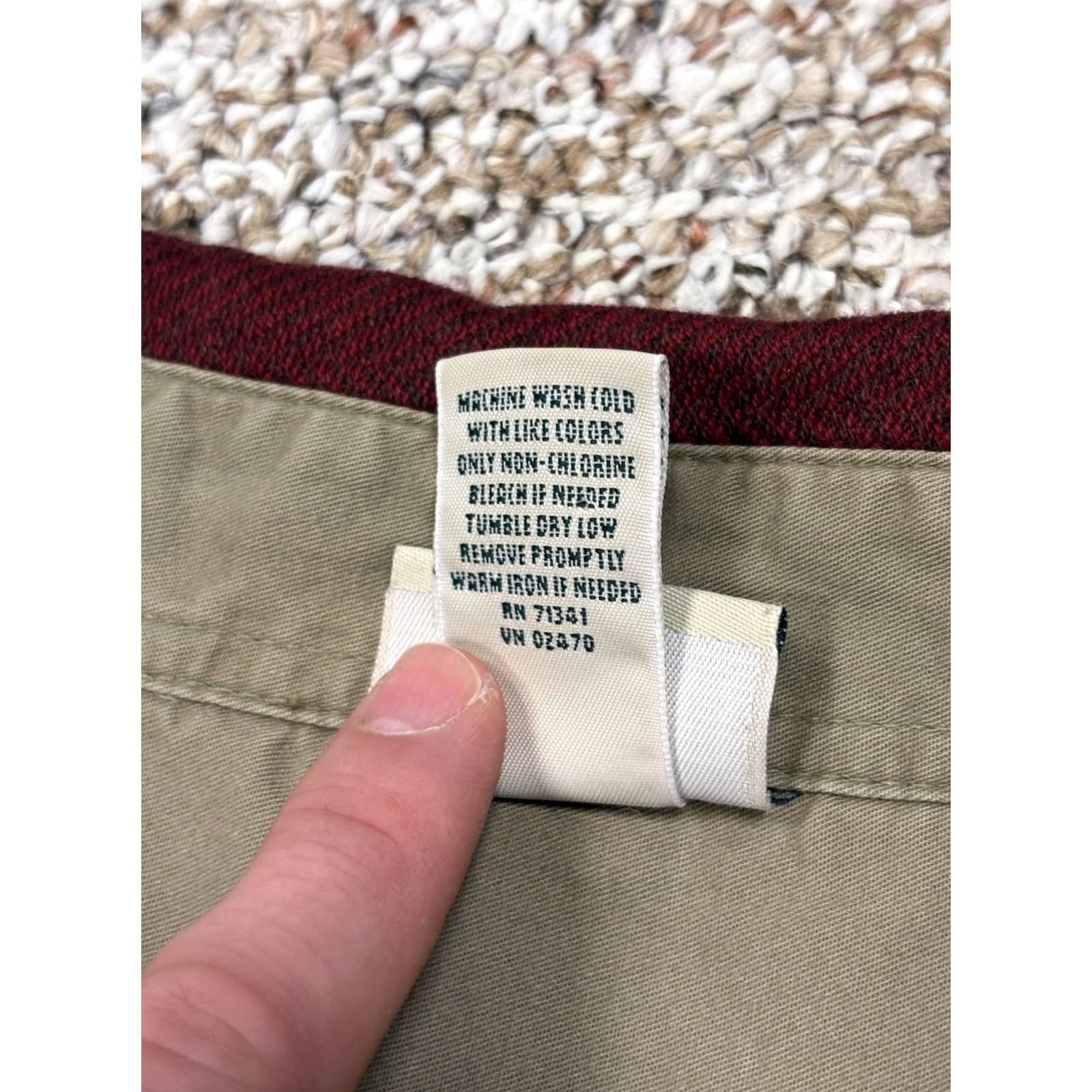 Vintage VINTAGE LL Bean Shirt Mens XL Reg Burgundy Red Herringbone Cotton Button Up Flannel Size US XL / EU 56 / 4 - 7 Thumbnail