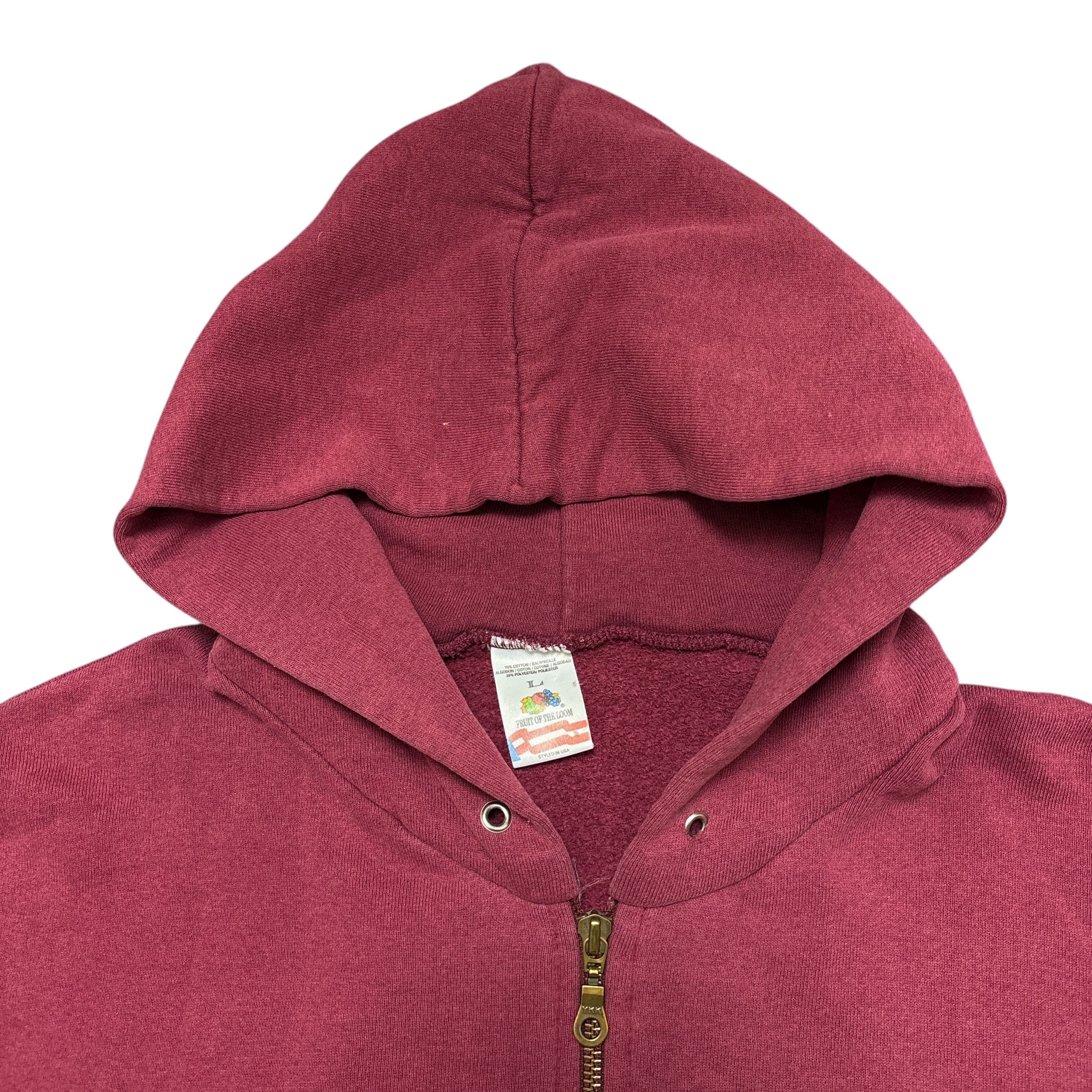 Fruit Of The Loom Vintage Blank Hoodie 90s Fruit Of The Loom Made In Usa Size US L / EU 52-54 / 3 - 6 Thumbnail