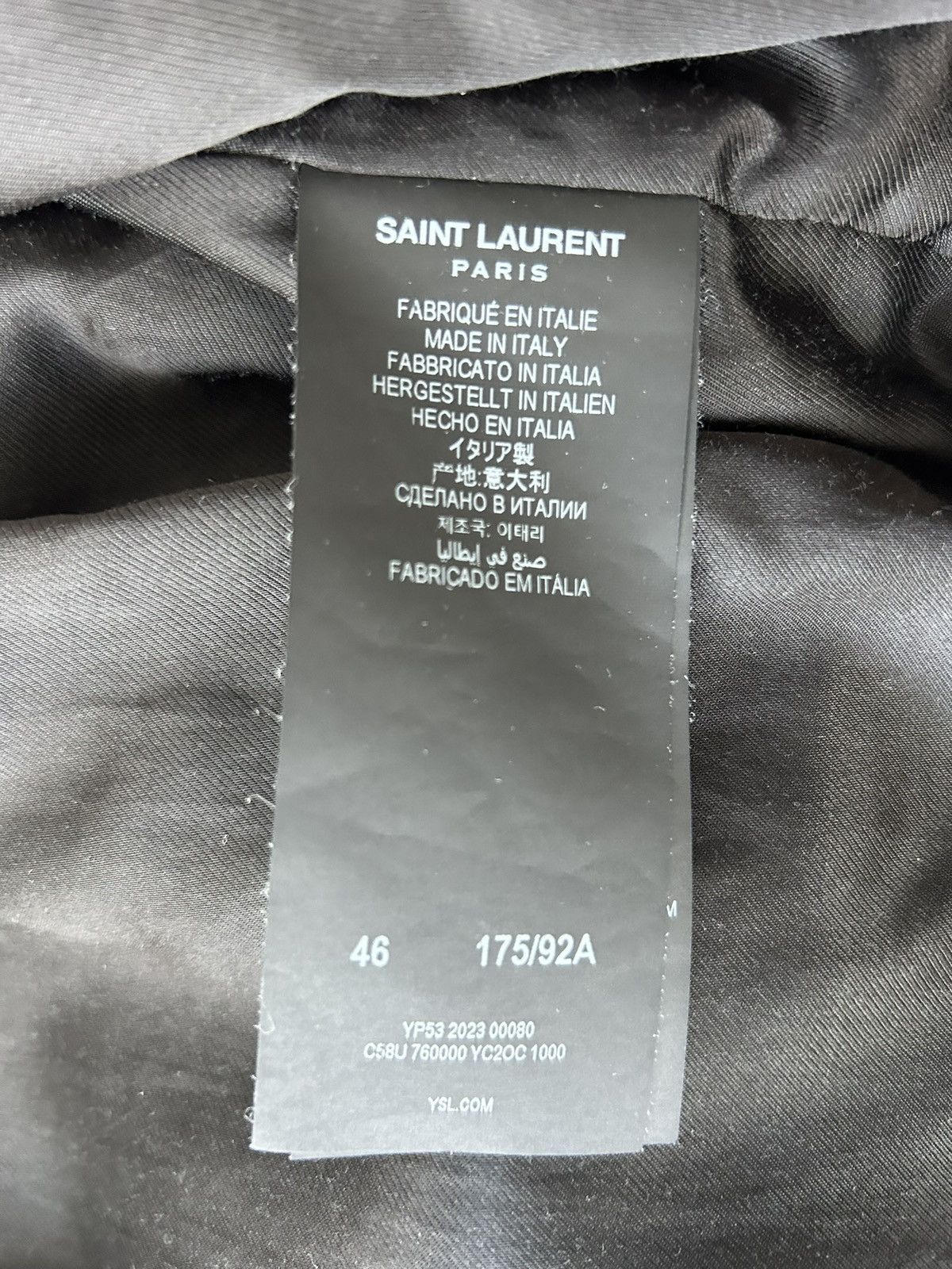 Saint Laurent Paris Leather Bomber YSL Size US S / EU 44-46 / 1 - 3 Thumbnail