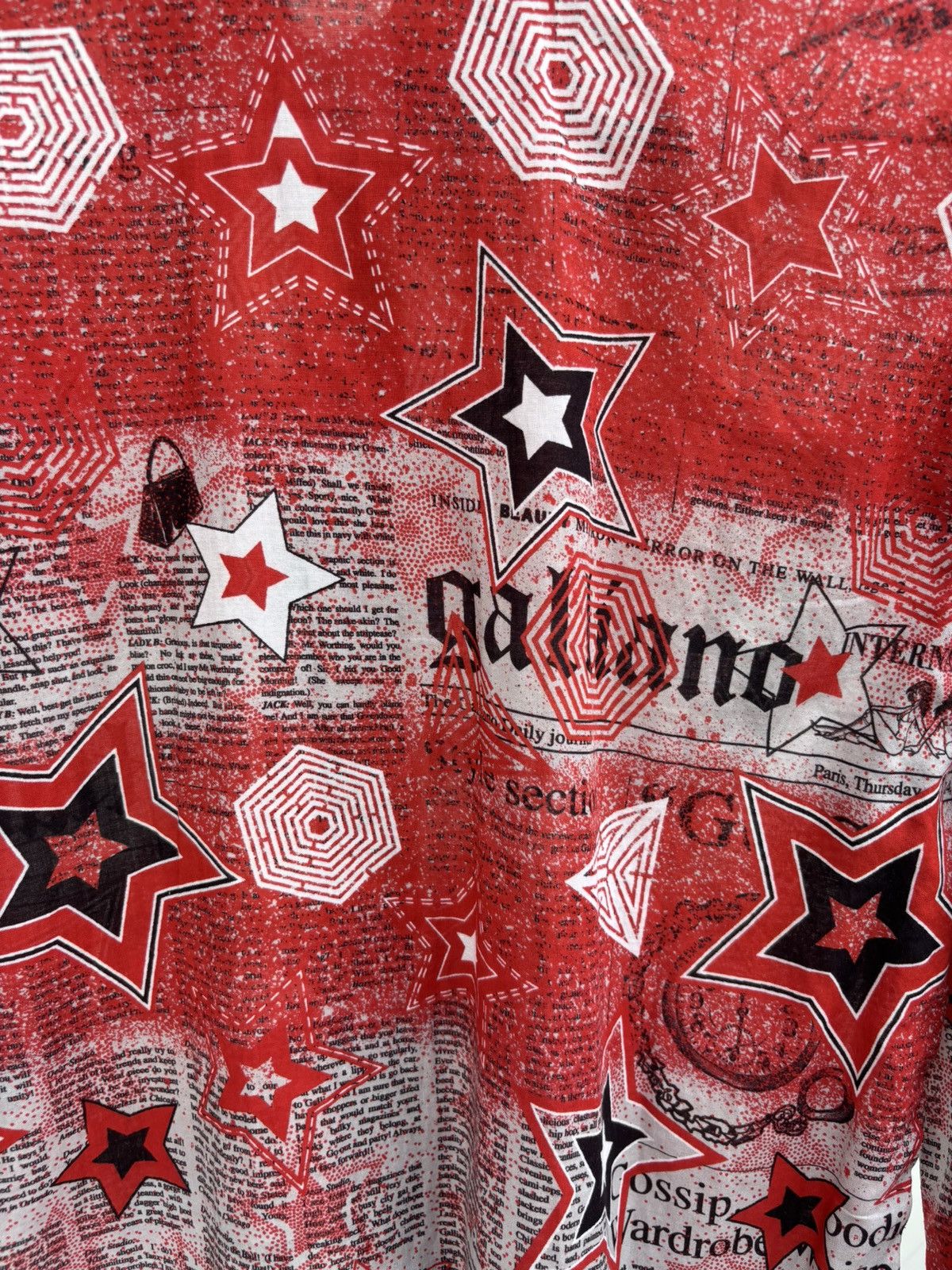 John Galliano Gazette Star Print Shirt Size US S / EU 44-46 / 1 - 4 Thumbnail