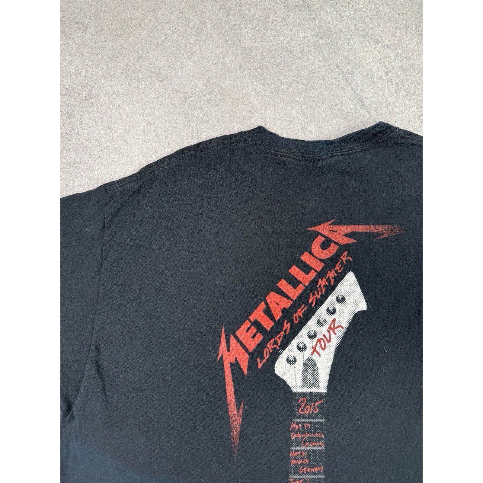 Metallica Metallica Lords Of Summer Tour T Shirt Band Tee Black Faded Size US L / EU 52-54 / 3 - 16 Thumbnail